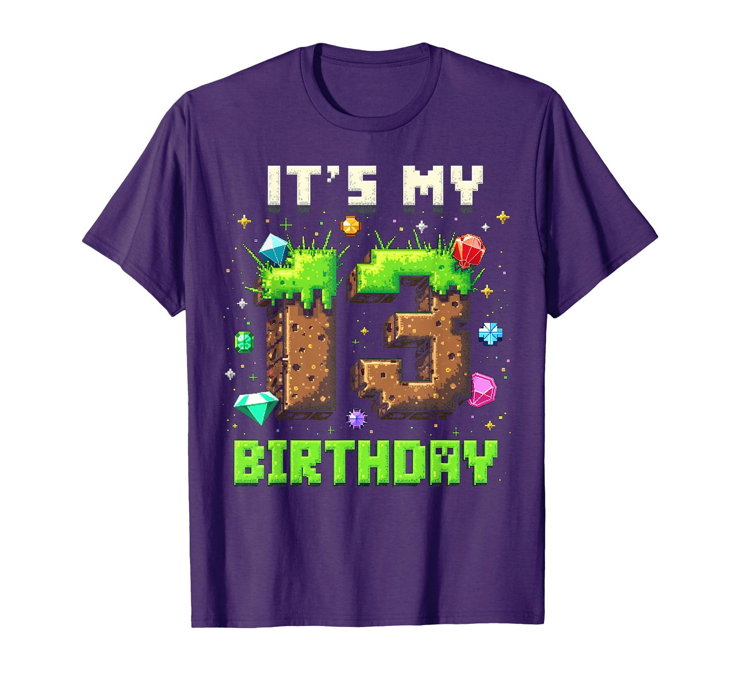 Birthday Boy Shirt It's My 13th Birthday Video Game Pixel T-Shirt