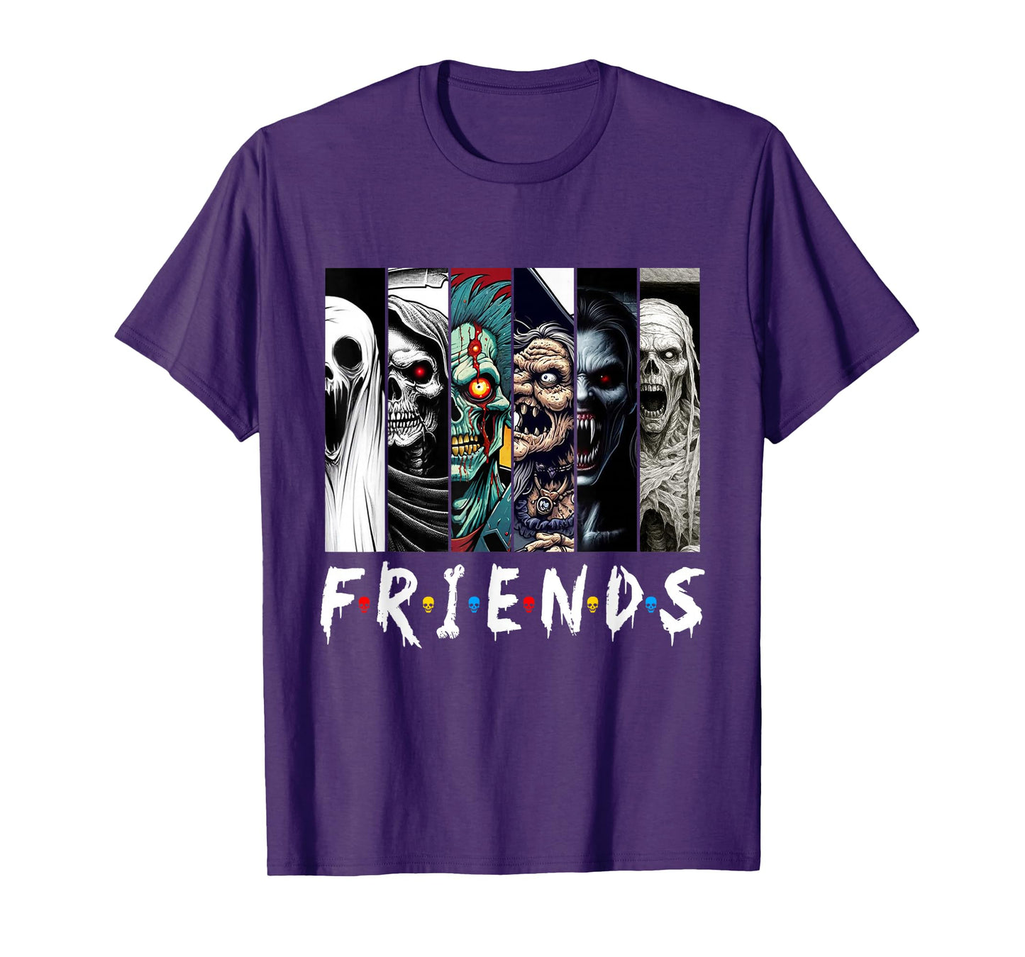 Horror Characters Friend Halloween Family Matching Scary T-Shirt
