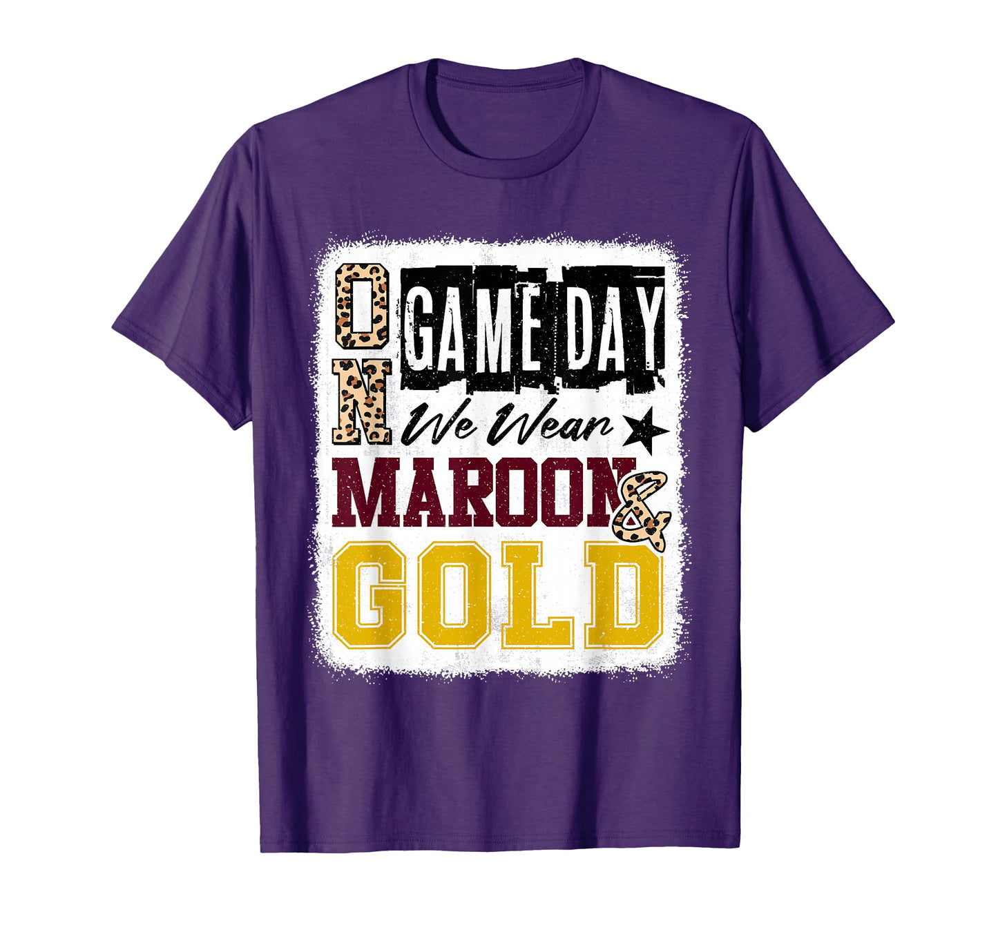 On Gameday Football We Wear Maroon And Gold School Spirit T-Shirt