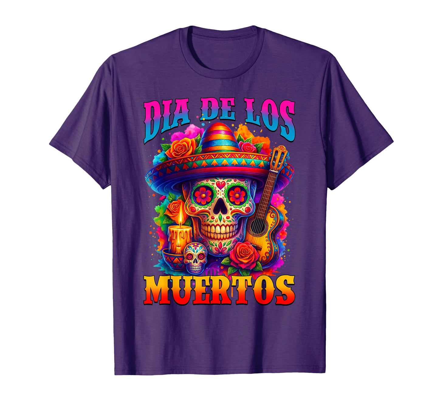 Dia De Los Muertos Day of The Dead Sugar Skull Halloween Men T-Shirt