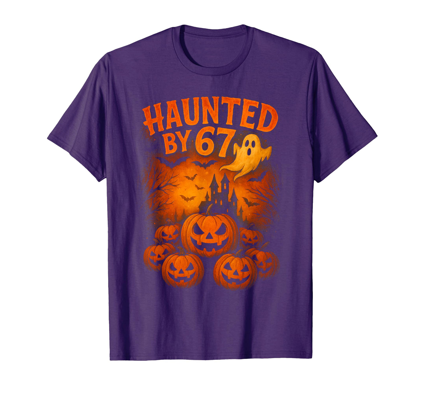 67 Meme Trendy Ghost Halloween Funny Six Seven Gen Alpha Z T-Shirt