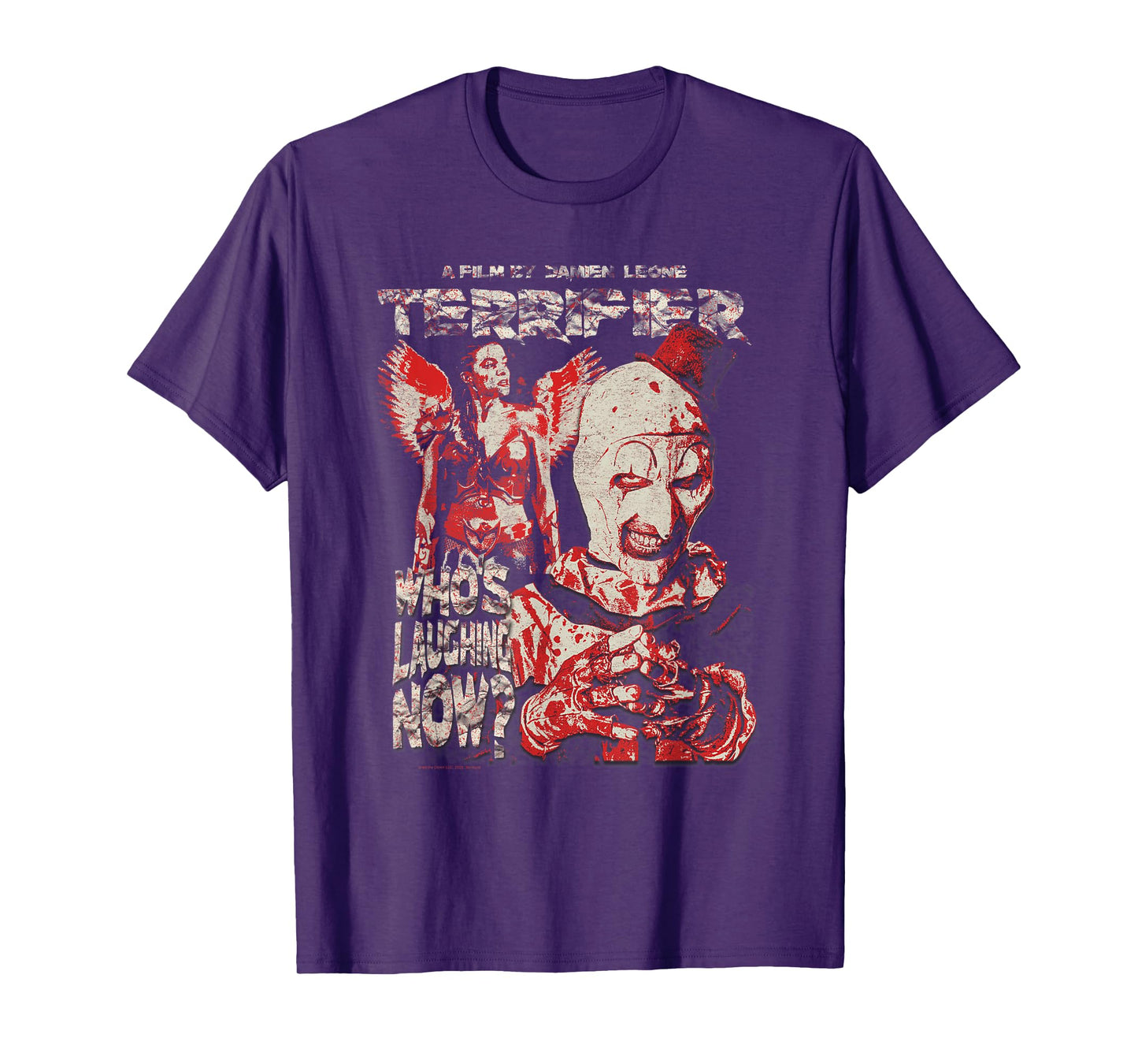 Terrifier Who's Laughing Now Grunge Poster Horror Movie T-Shirt