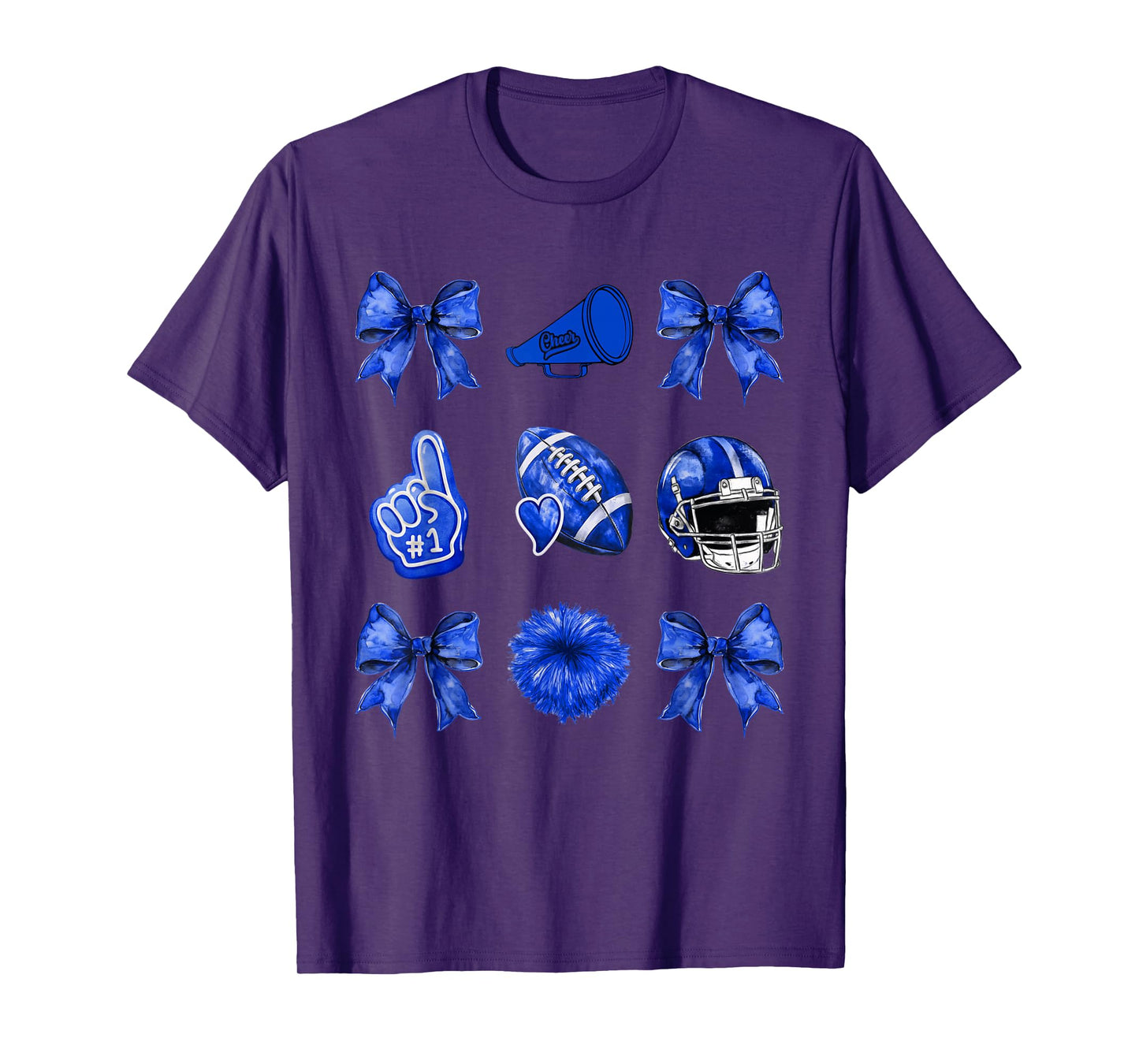 Cute Coquette Bow Game Day American Football Player Coaches T-Shirt