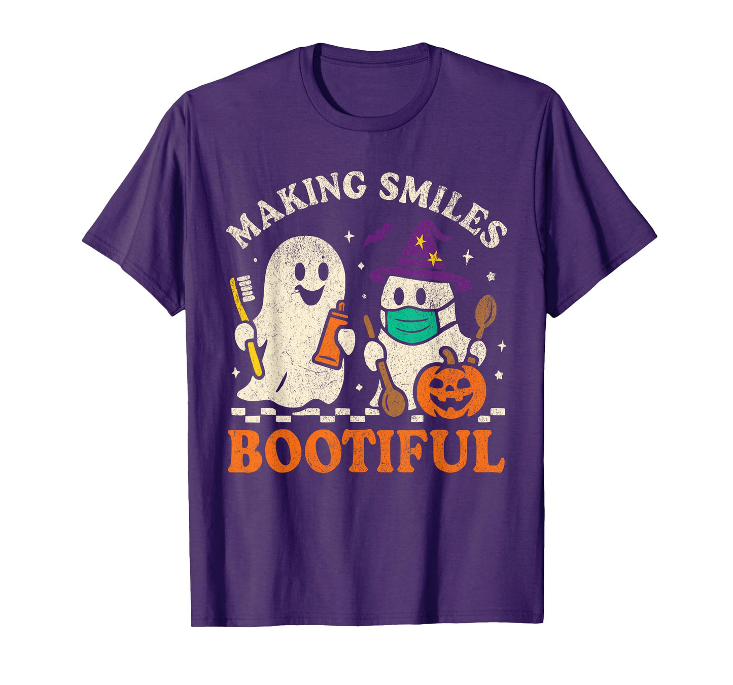 Making Smiles Bootiful Halloween Dentist Dental Ghost T-Shirt