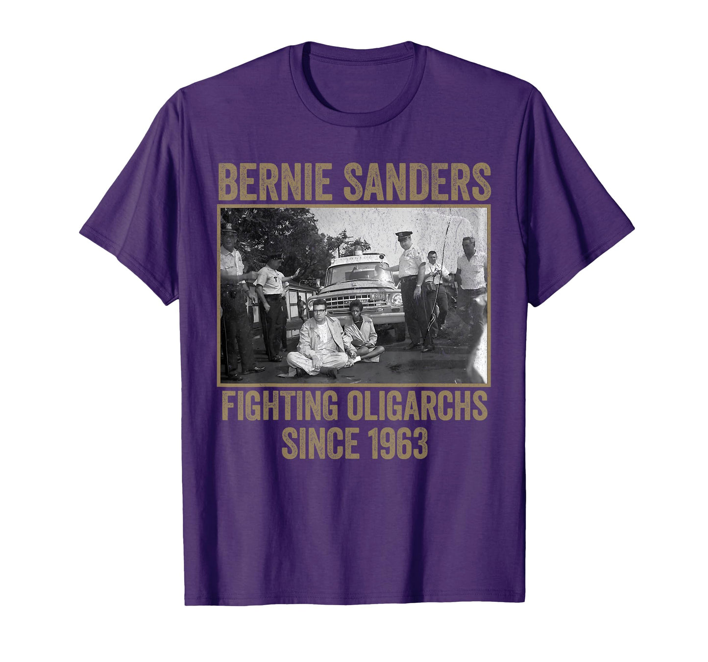Bernie Fighting Oligarchs 1963 Indivisible No Kings Protest T-Shirt