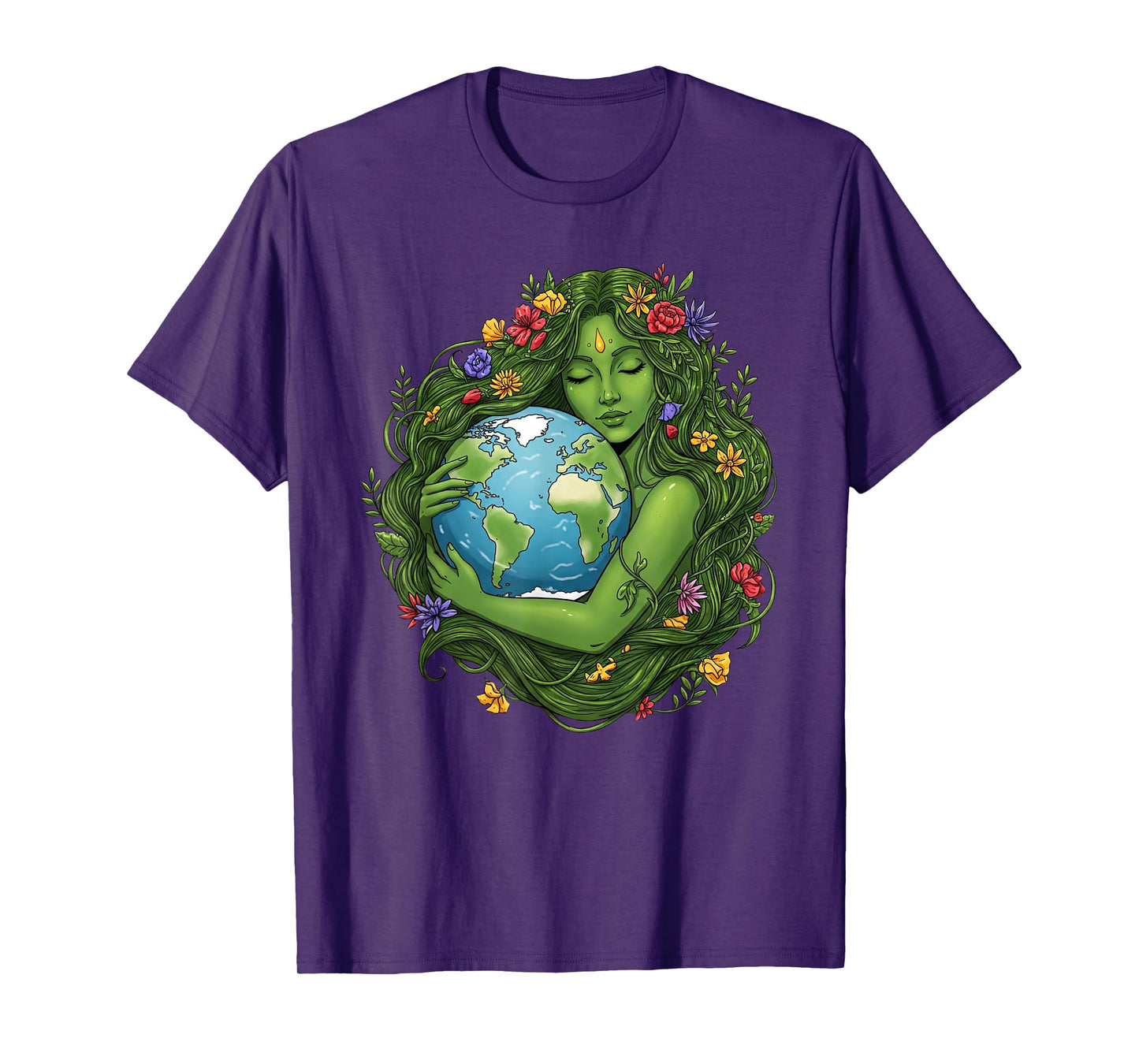 Green Mother Nature Earth Day Planet Earth Mother Women Girl T-Shirt