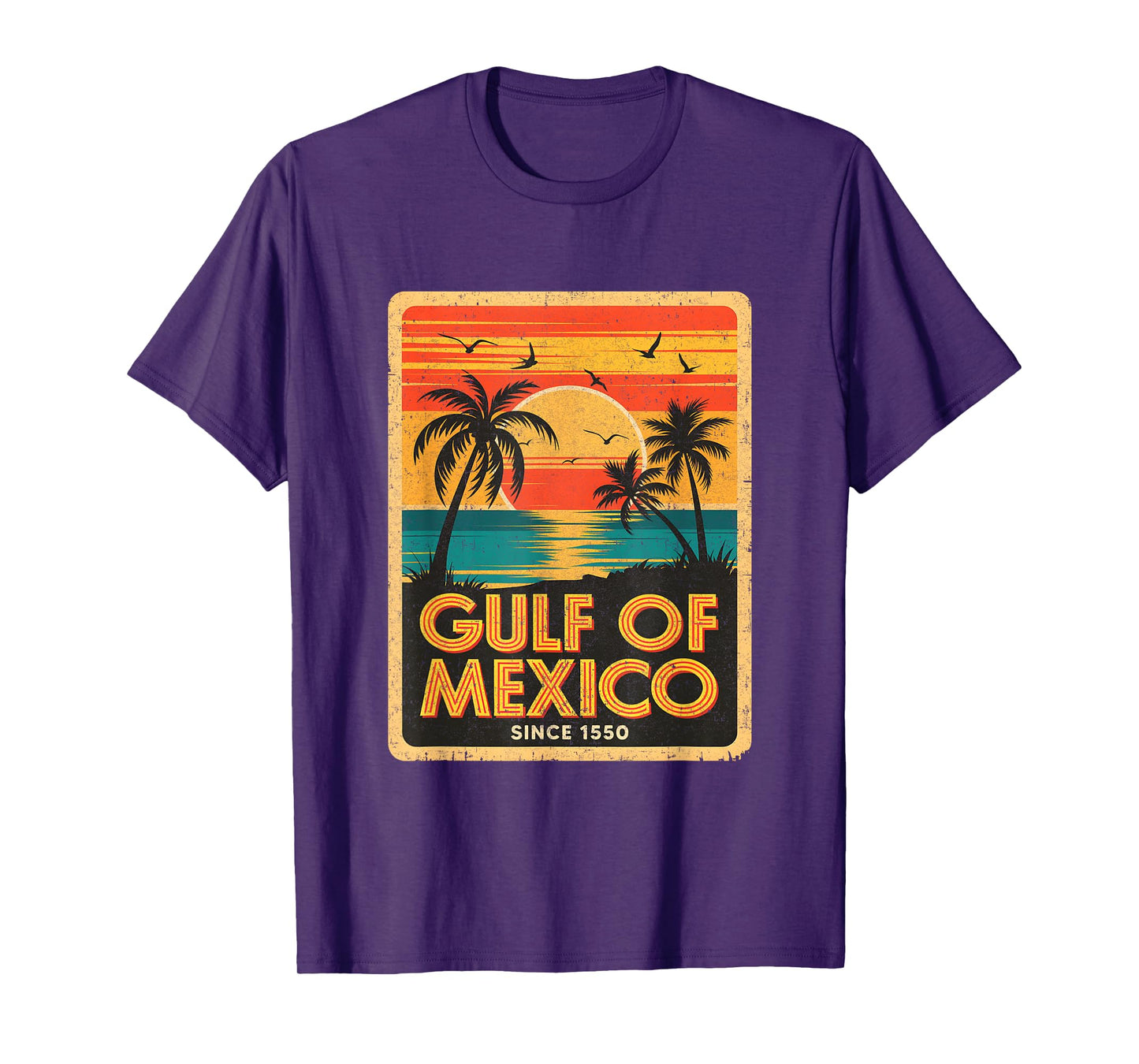 Gulf Of Mexico Women Men Vintage Since 1550 Mexican T-Shirt