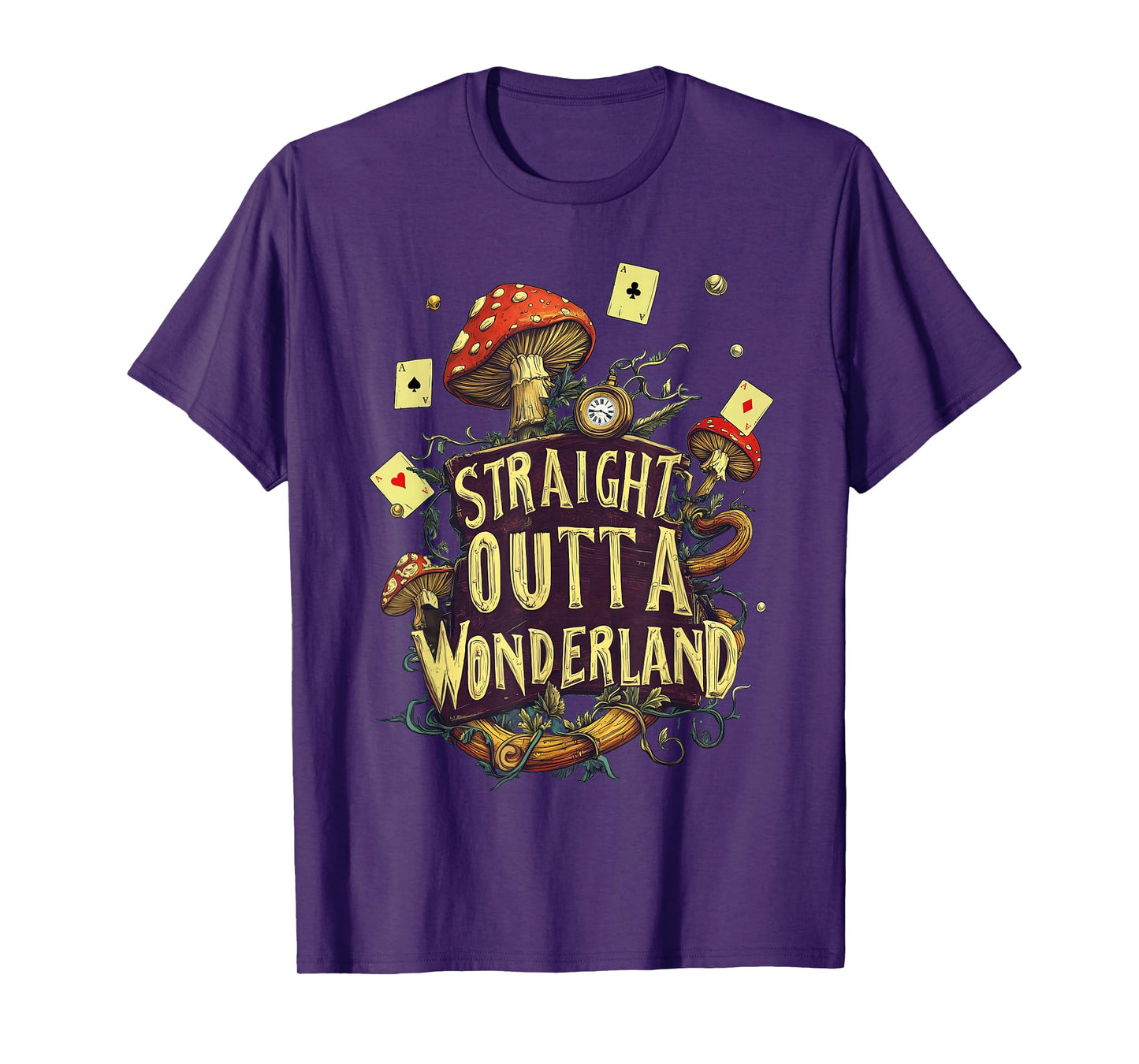 Alice in Wonderland - Fantasy World Novel Adventures Vintage T-Shirt
