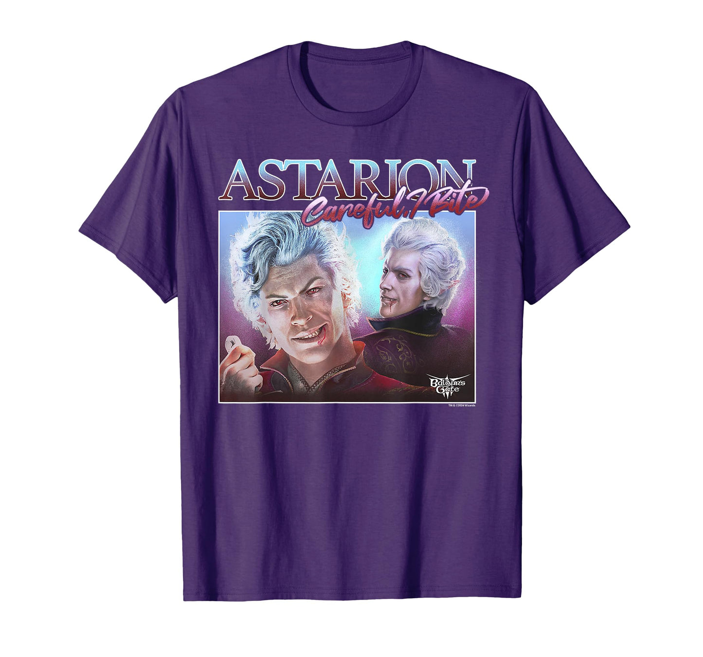 Dungeons & Dragons Careful I Bite Astarion Portrait T-Shirt