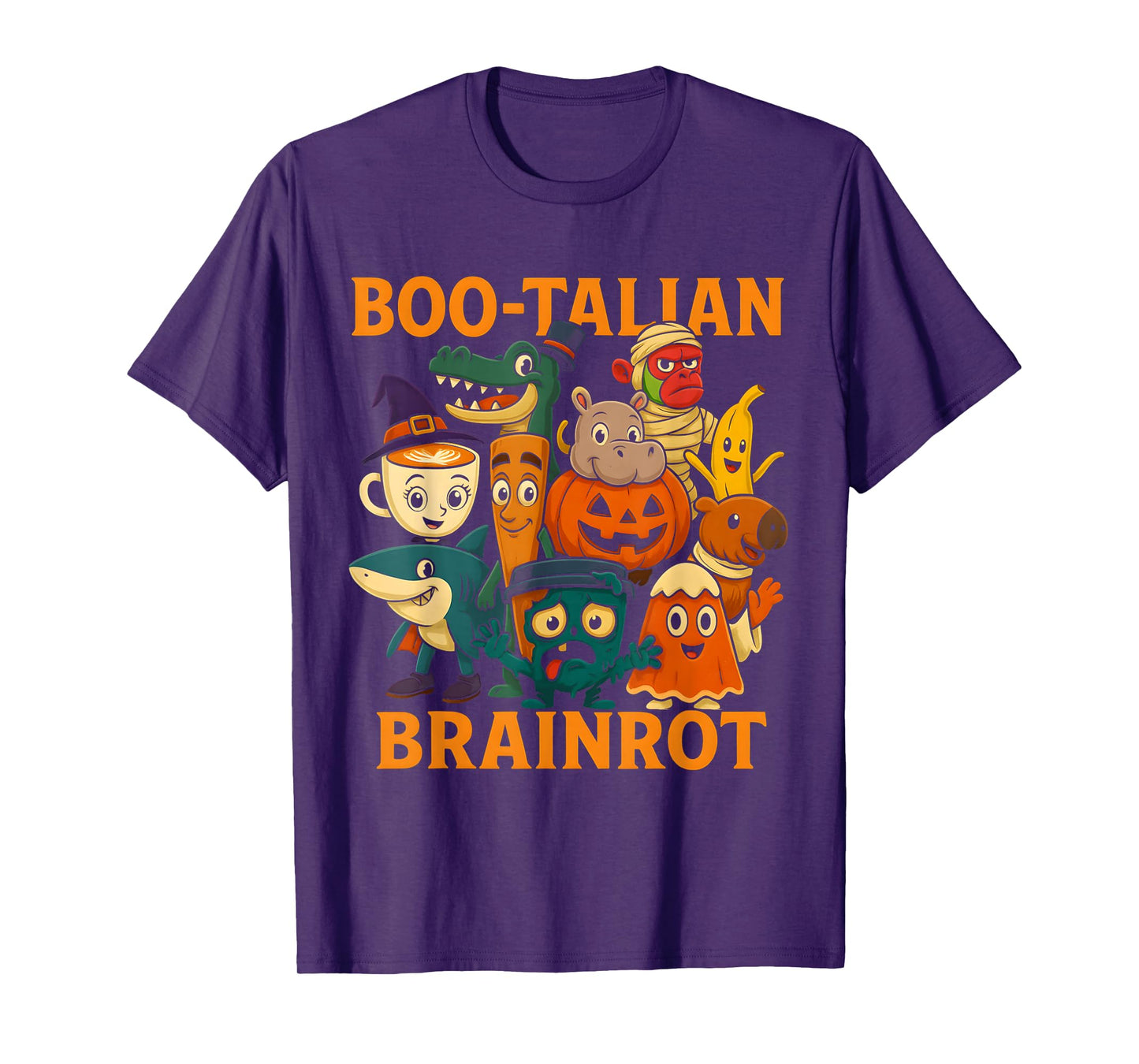 Italian Brainrot Characters Halloween Theme Costume Birthday T-Shirt