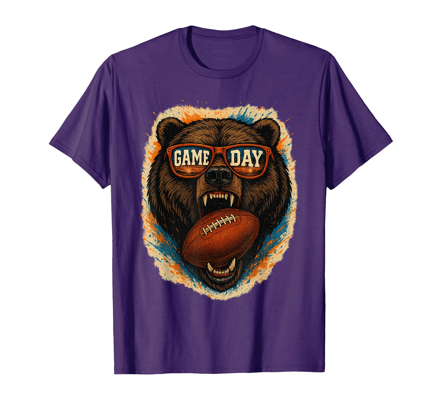 Funny Football Bear with Sunglasses, Game Day Bear T-Shirt