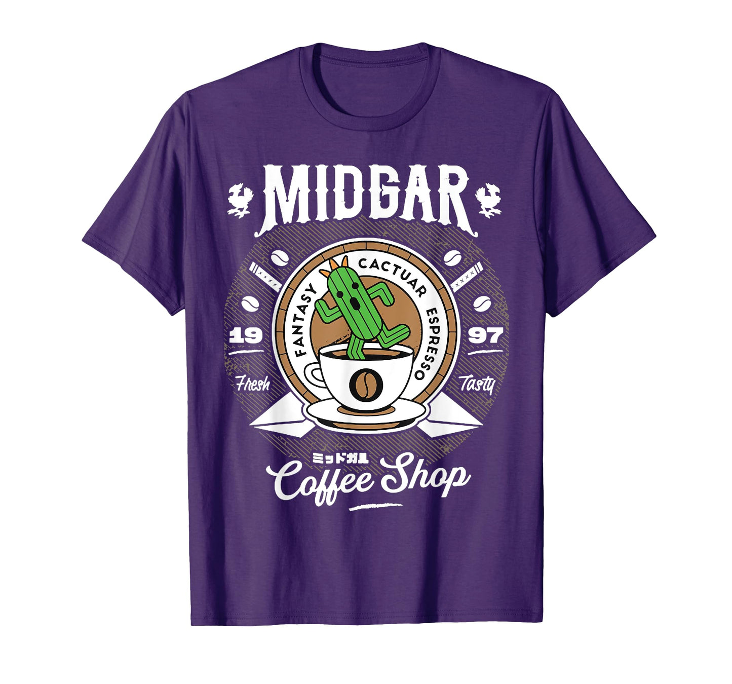 Midgar Fantasy Cactuar Espresso T-Shirt