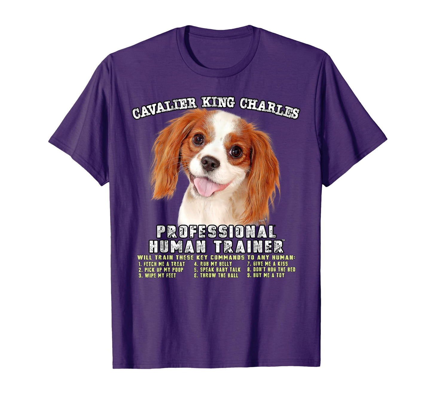 Cavalier King Charles Spaniel Professional Human Trainer T-Shirt