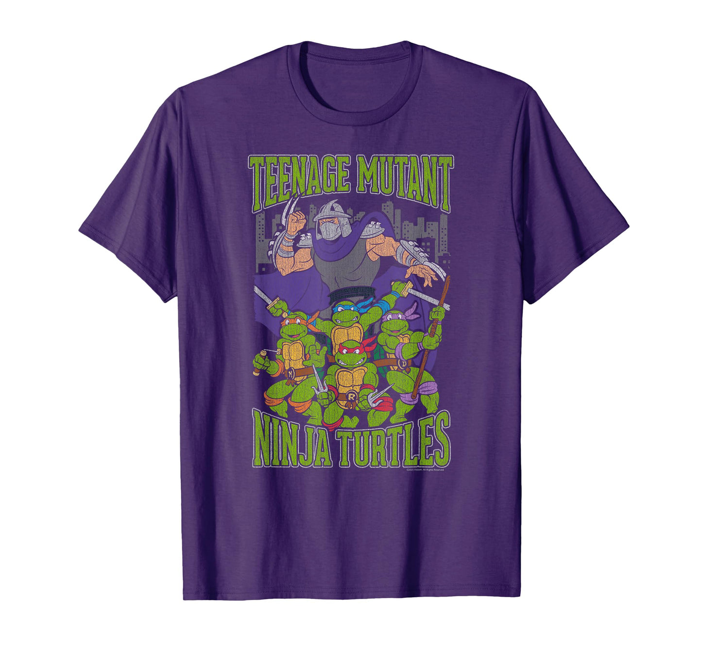 Teenage Mutant Ninja Turtles Shredder and Turtles Retro T-Shirt