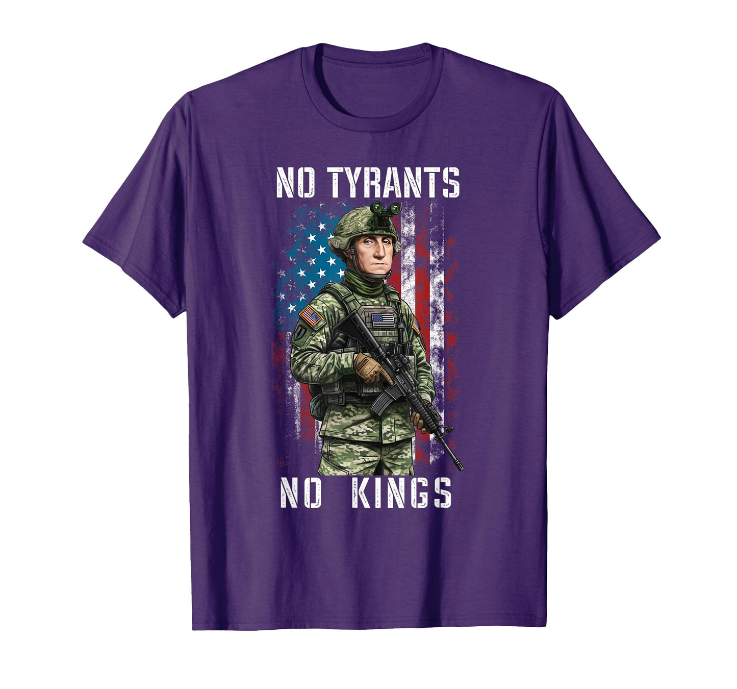 No Tyrants No Kings Patriotic George Washington T-Shirt