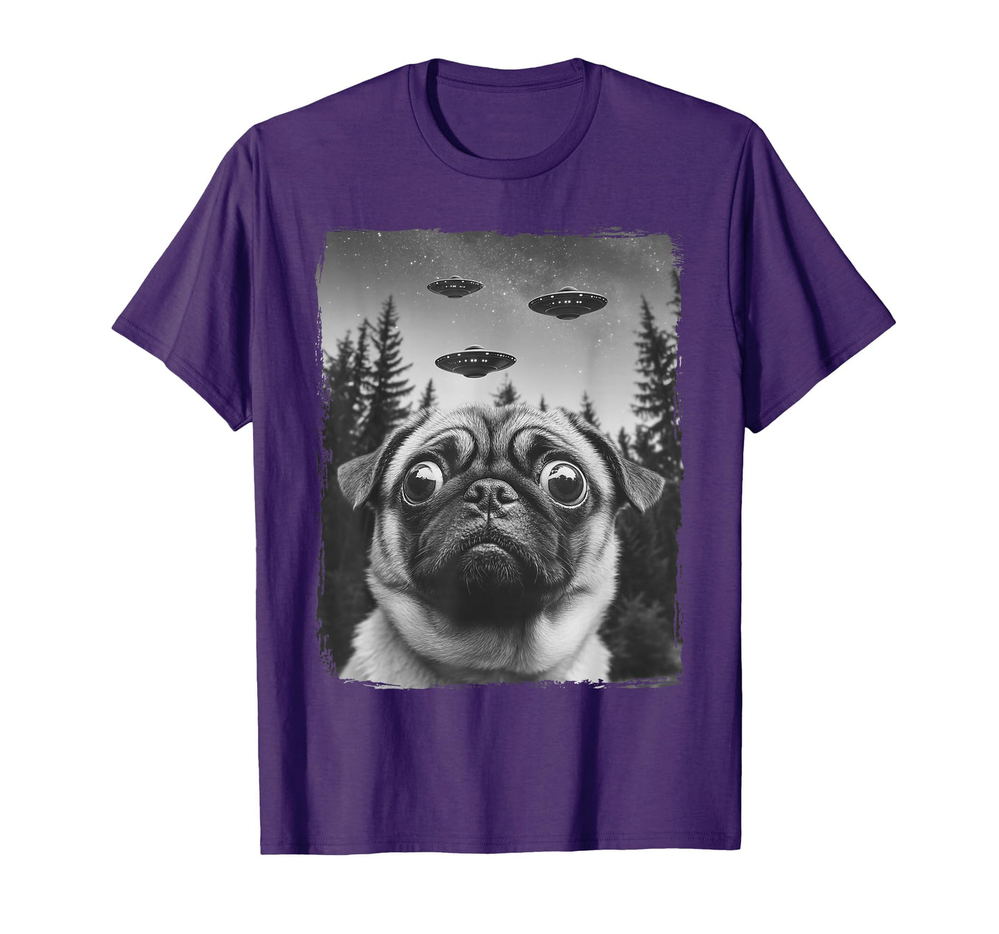 Pug UFO Selfie Funny Pug T-Shirt