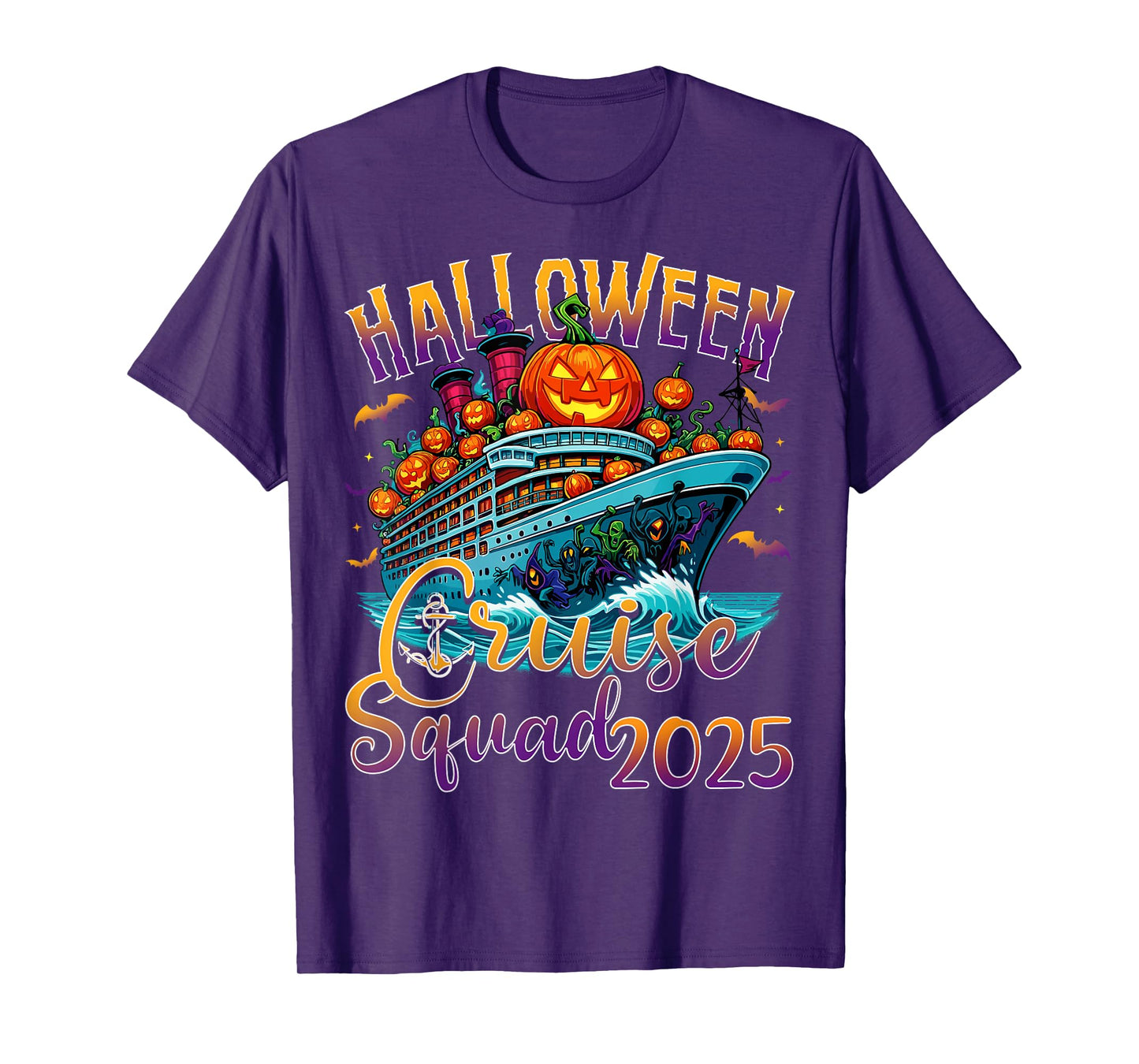 Halloween Cruise Squad 2025 Vacation Matching Family Cruise T-Shirt