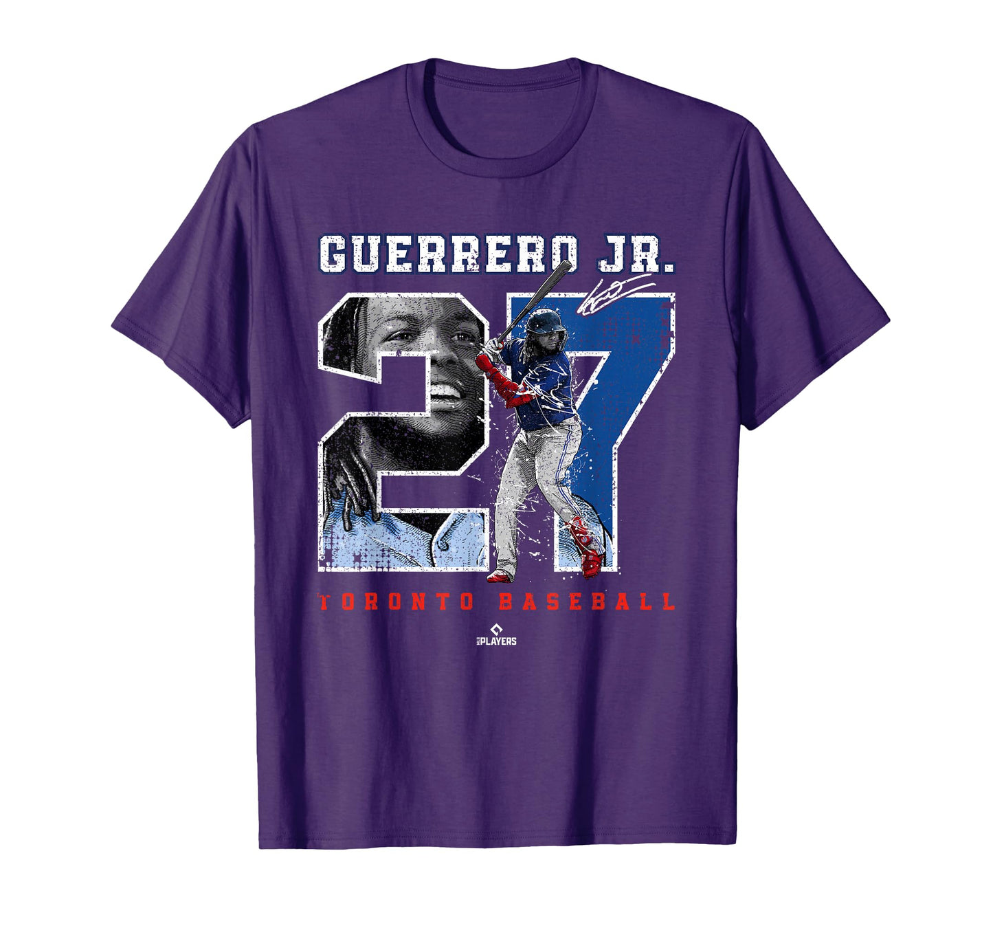 Number and Portrait Vladimir Guerrero Jr Toronto MLBPA T-Shirt