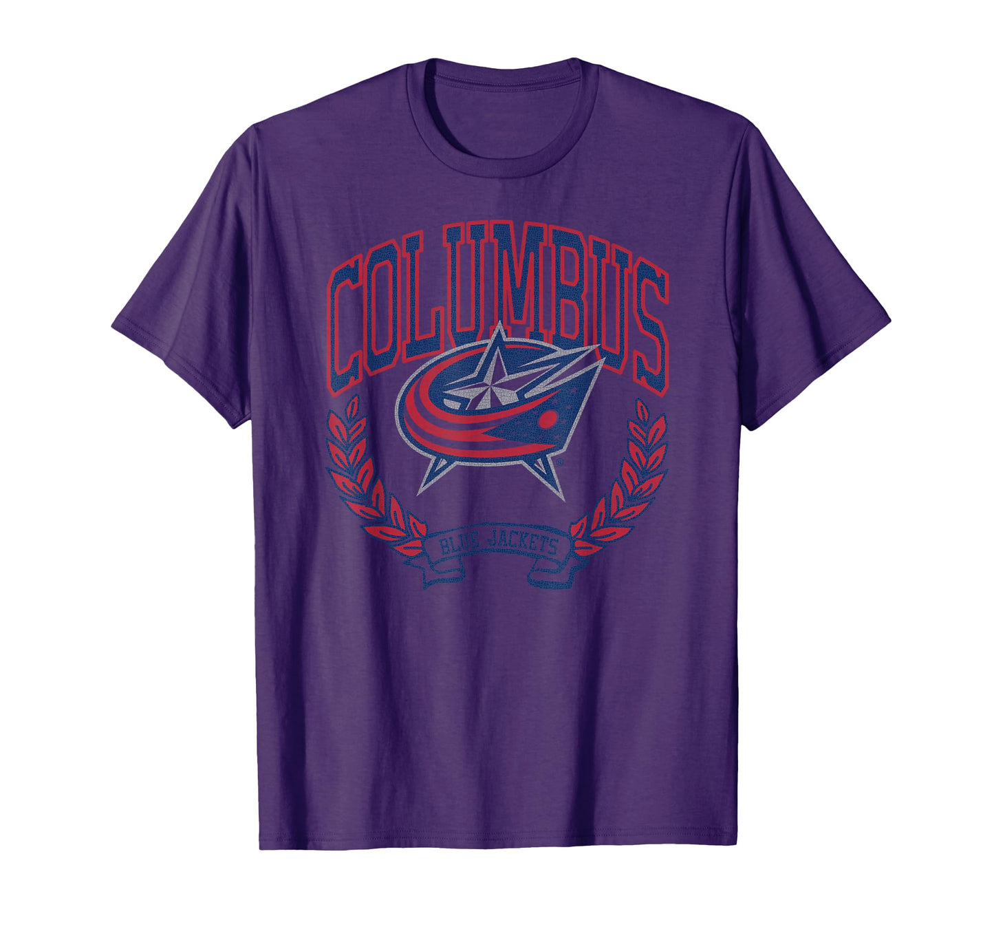Columbus Blue Jackets Vintage Victory White Licensed T-Shirt