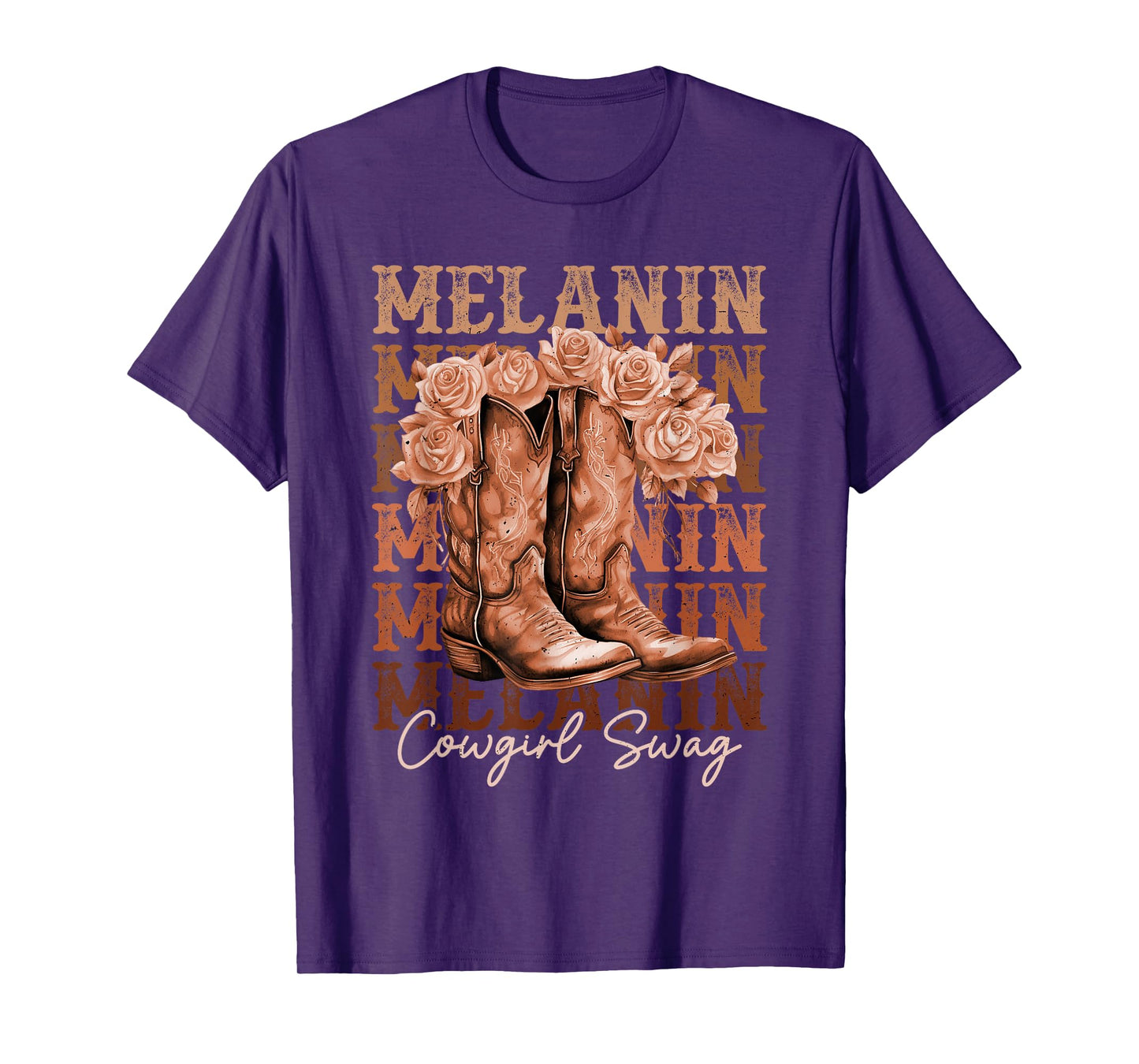 Melanin Cowgirls African Melanin Cowgirl Swag Black History T-Shirt