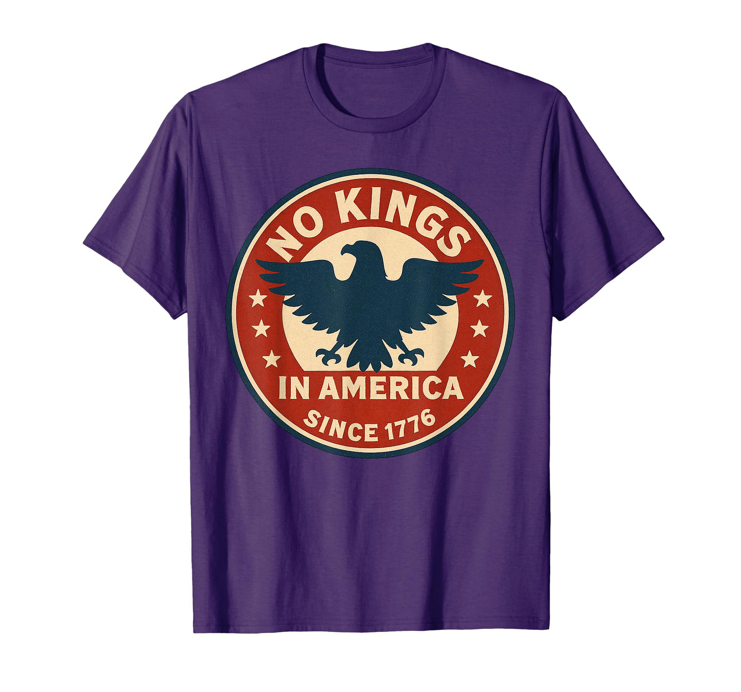 No Kings In America Since 1776 Democracy 4th of July Vintage T-Shirt