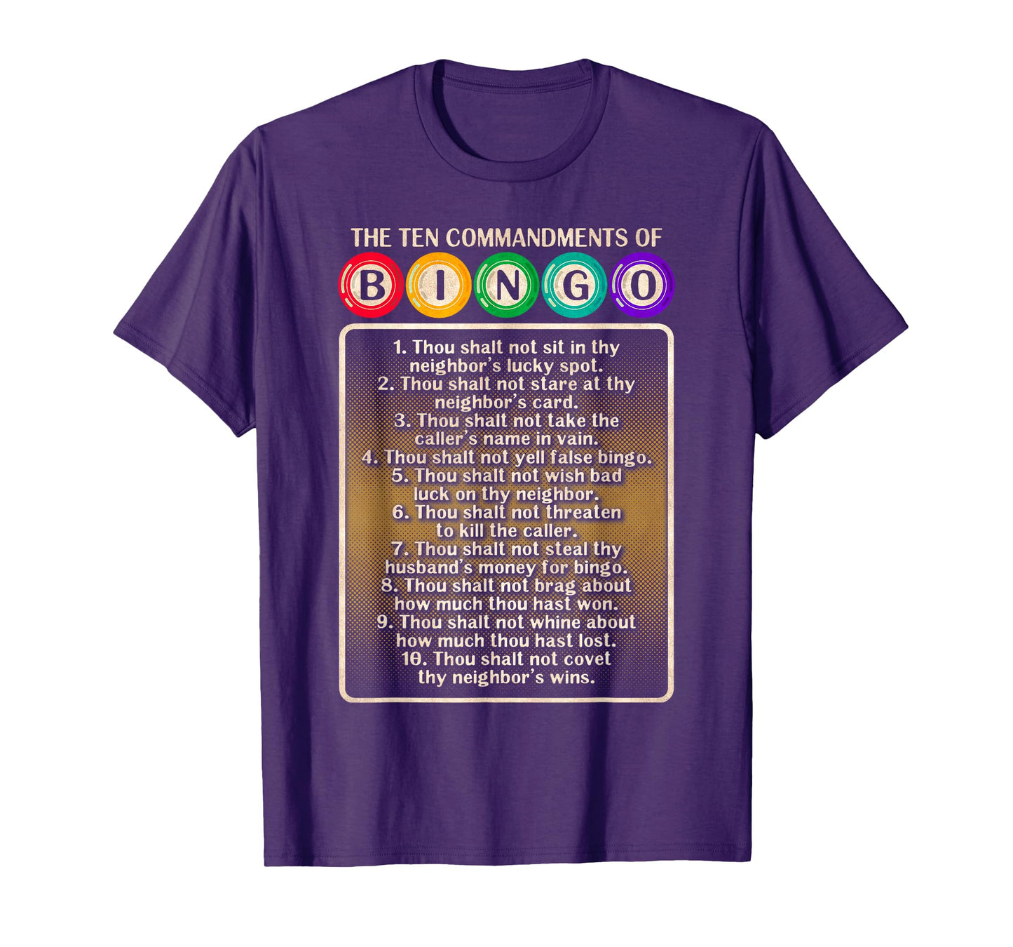 10 Commandments Of Bingo - Bingo Player T-Shirt