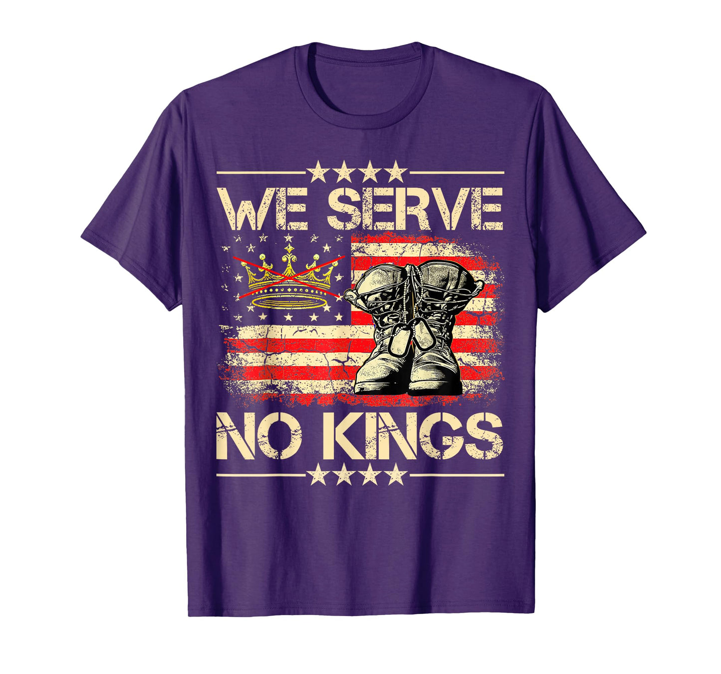 we Serve no Kings Veterans Military Pride for Men and Women T-Shirt