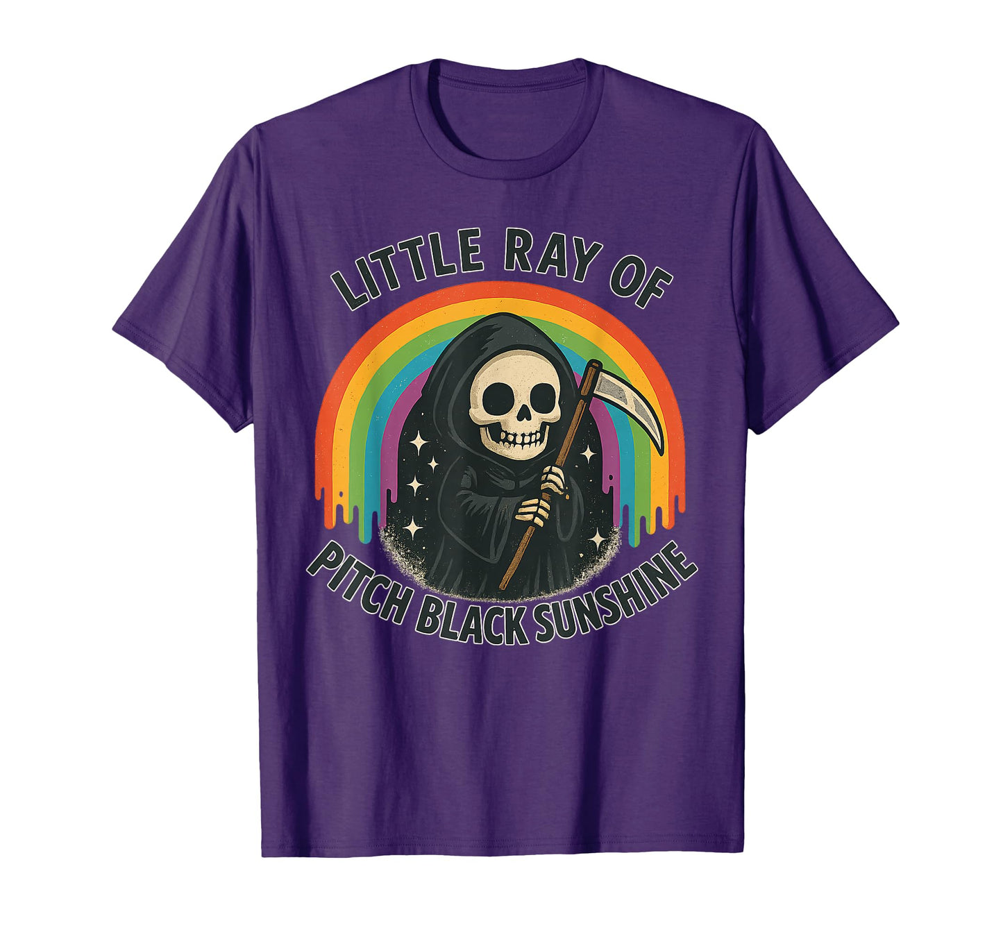 Little Ray of Pitch Black Sunshine Funny Cute Kawii Goth Emo T-Shirt
