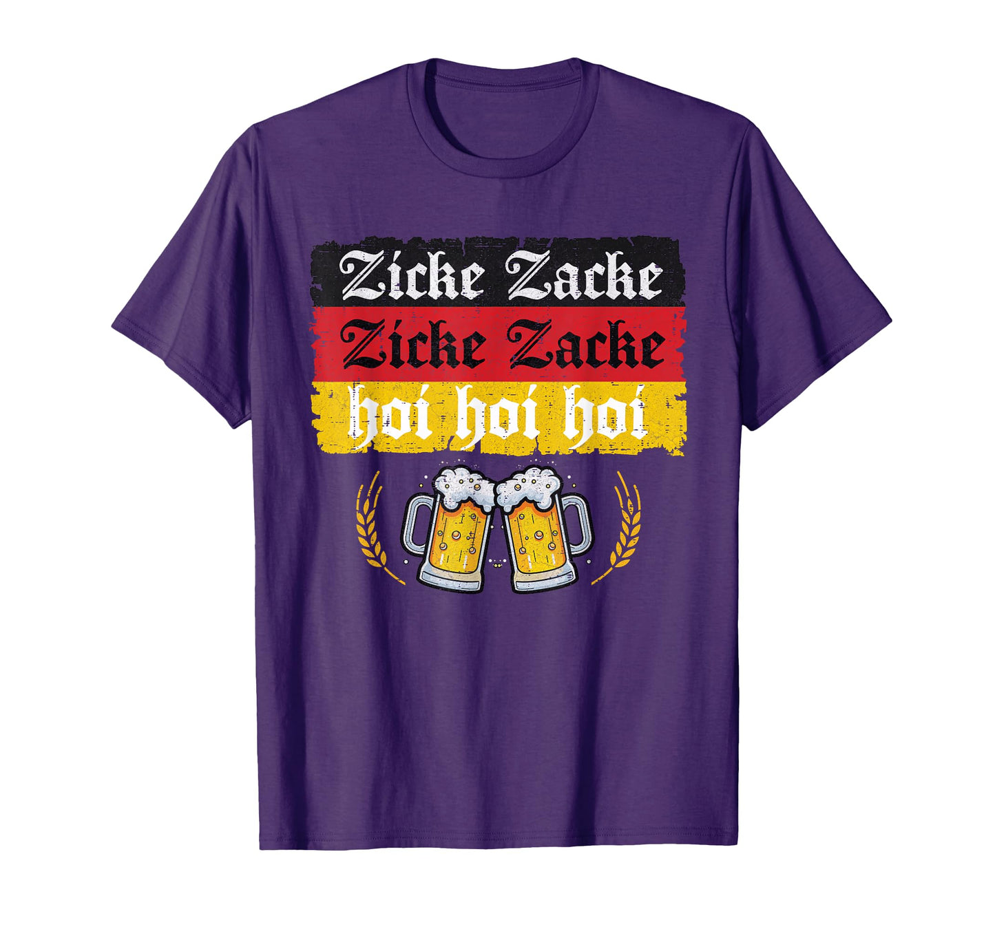 Zicke Zacke Hoi Oktoberfest German Flag Party Funny T-Shirt