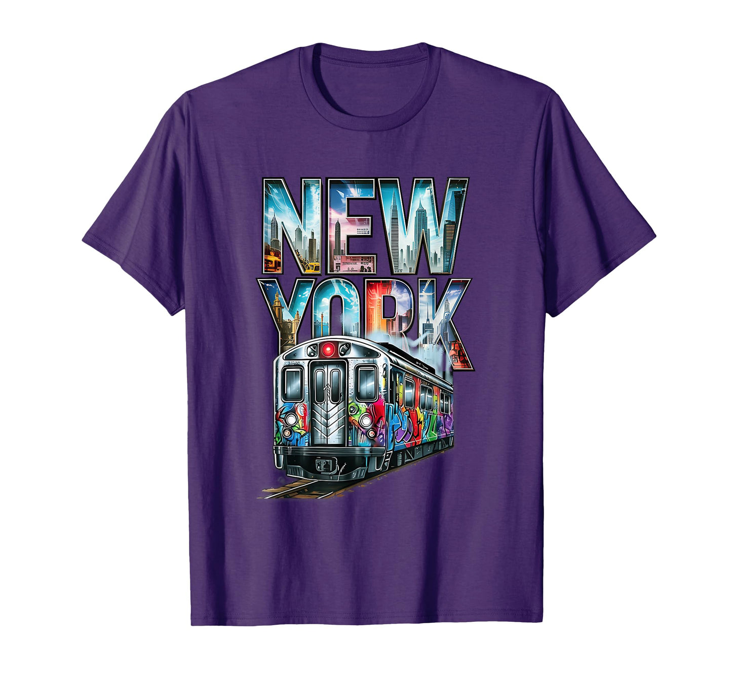 New York Train Graffiti Style Nyc Subway Car Street Hip Hop T-Shirt
