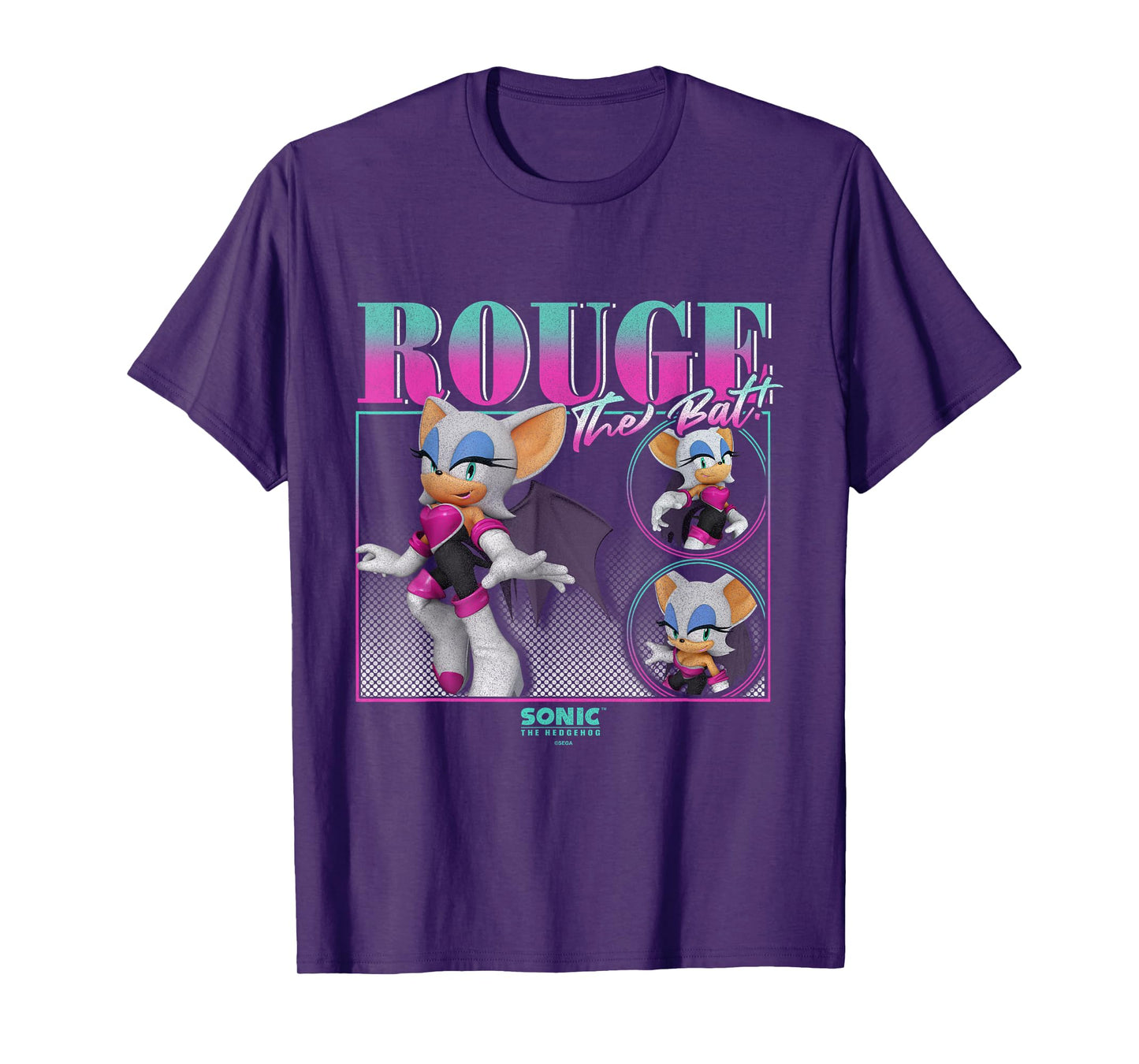 Sonic The Hedgehog Rouge The Bat Vintage Portrait T-Shirt