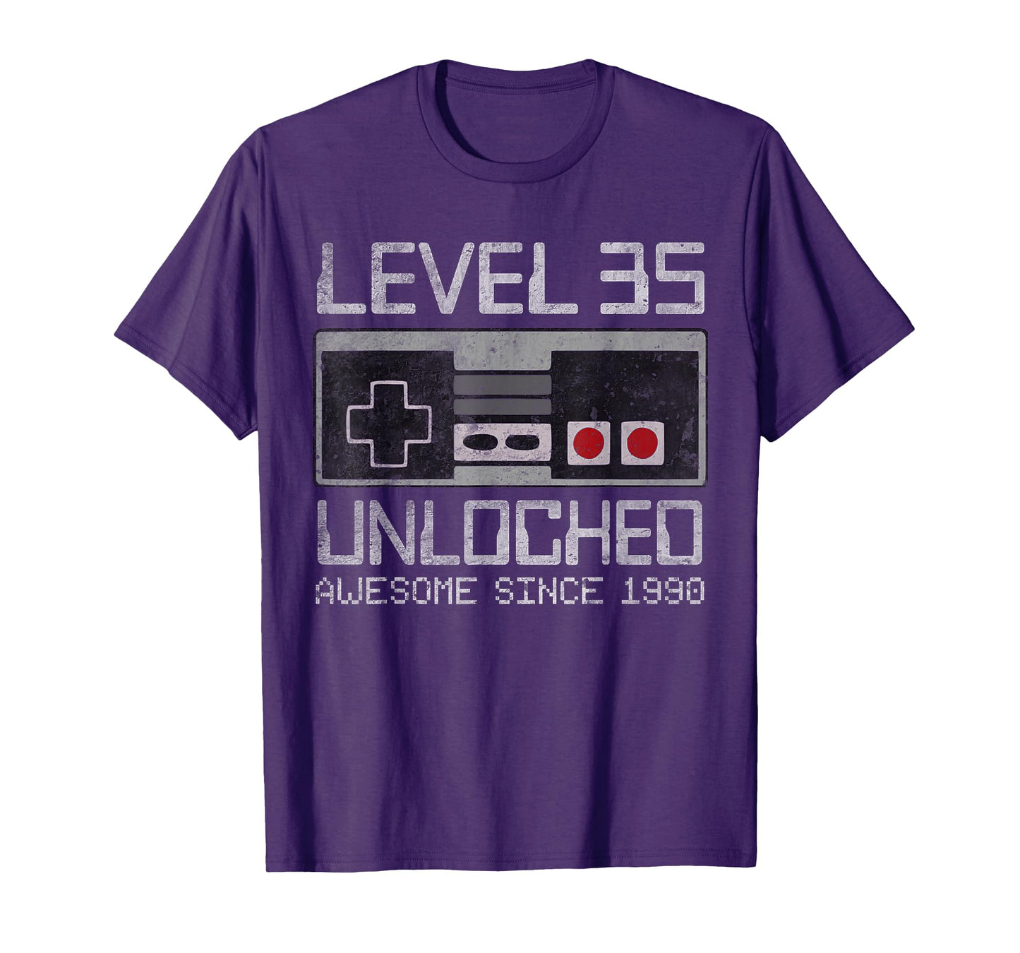 Level 35 Unlocked 35th Birthday 35 Year Old Video Gamer Men T-Shirt