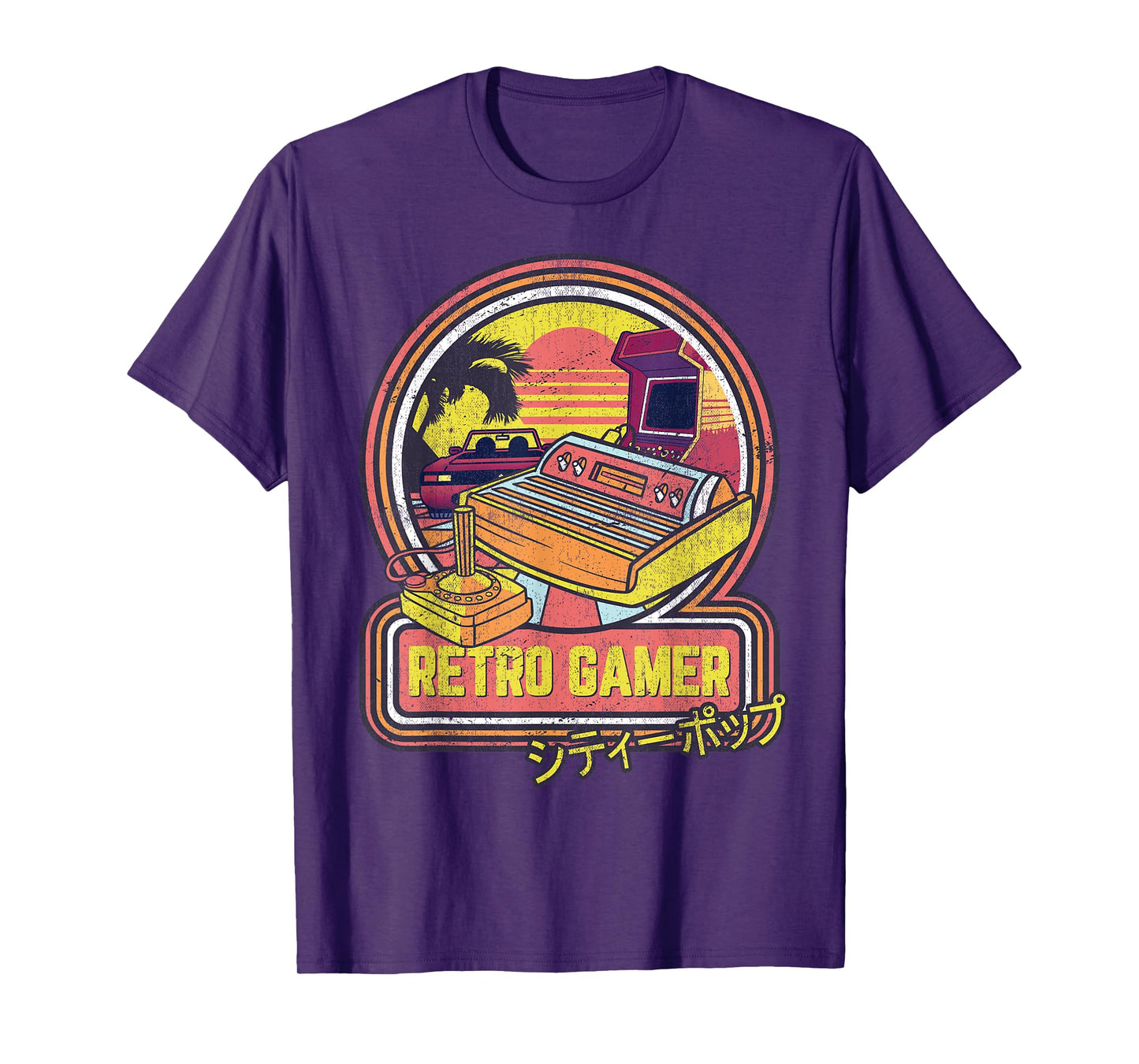Retro Gamer Vintage 80s & 90s Japanese Arcade Video Games T-Shirt