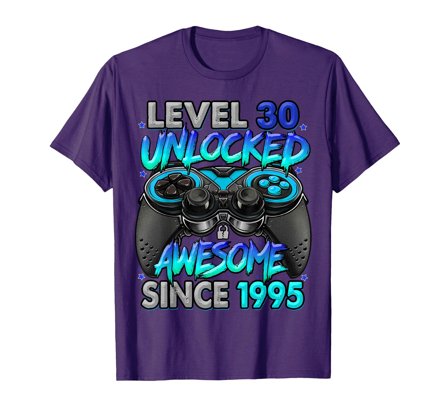 Level 30 Unlocked Awesome Since 1995 30th Birthday Gaming T-Shirt