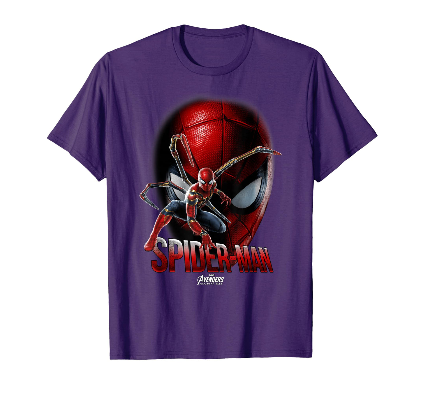 Marvel Infinity War Spider-Man Game Face Graphic T-Shirt T-Shirt