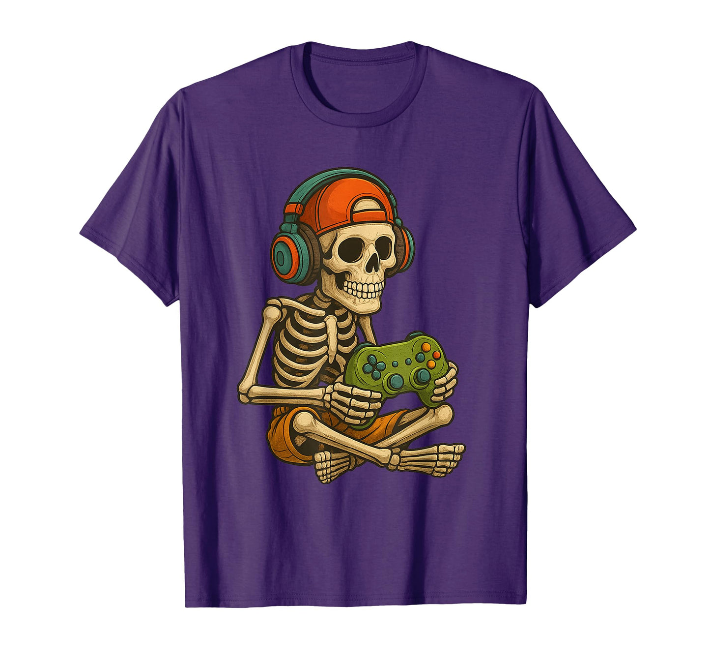 Gamer Halloween – Video Game Skeleton with Controller T-Shirt