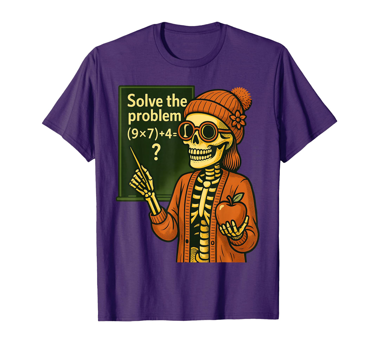HUGvyn Halloween Skeleton Six Seven 67 Meme PEMDAS Teacher T-Shirt