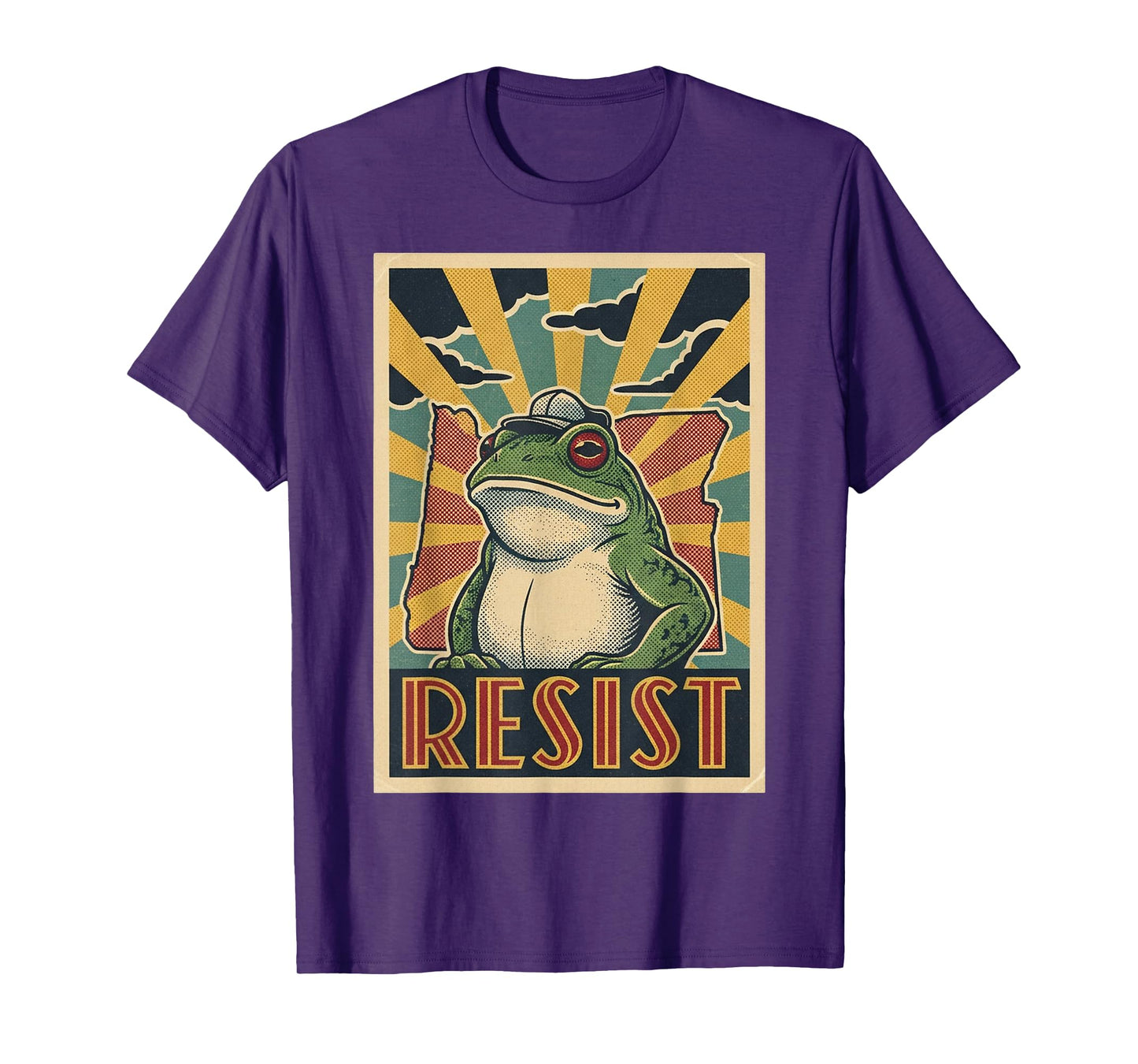 Portland Frog Poster Protest Shirt Portland Frog Protest T-Shirt