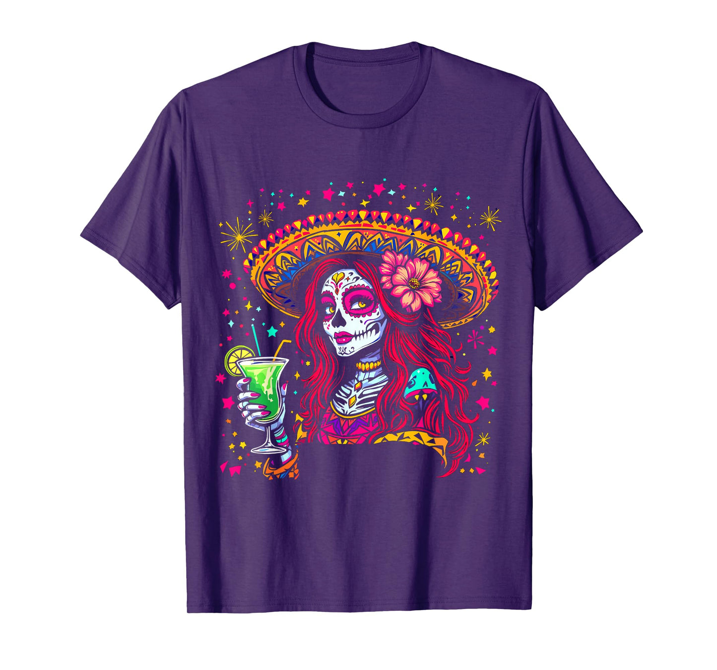Dia De Los Muertos Mexican Day of The Dead Sugar Skull Women T-Shirt