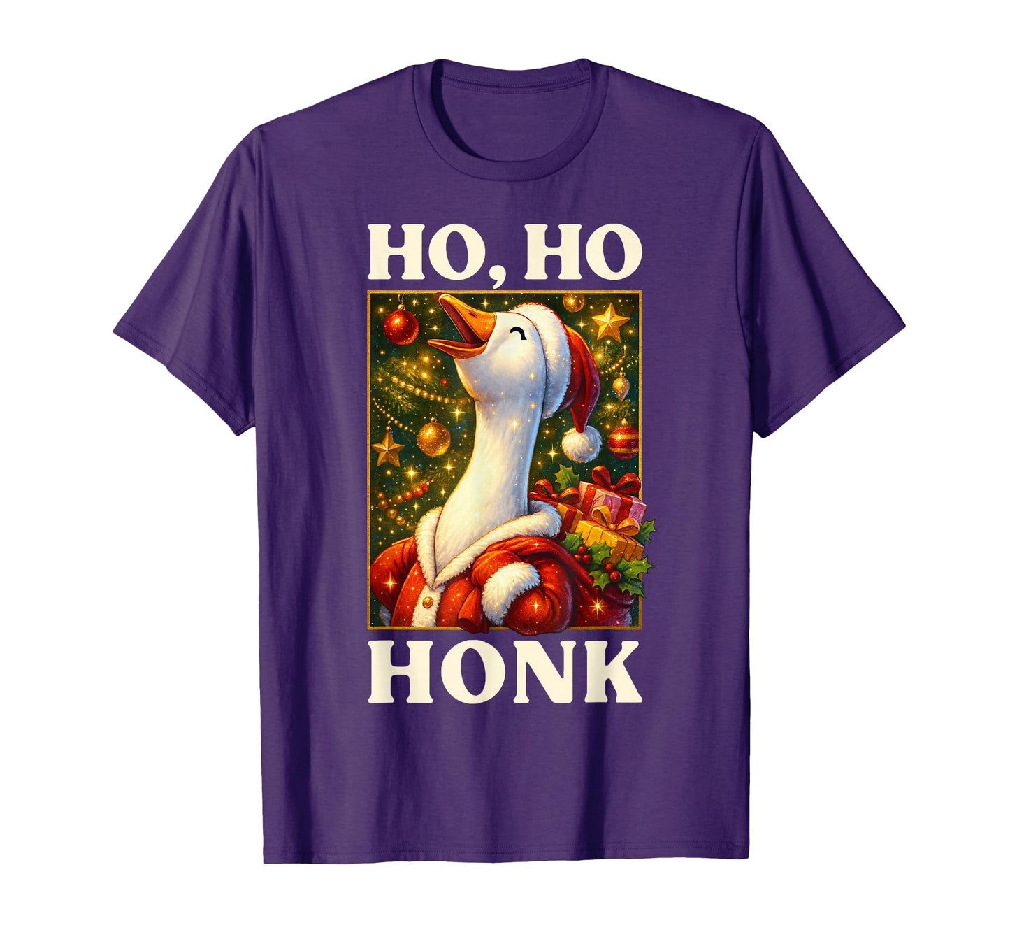 Funny Goose Ho Ho Honk Christmas Outfit for Men Women Kids T-Shirt