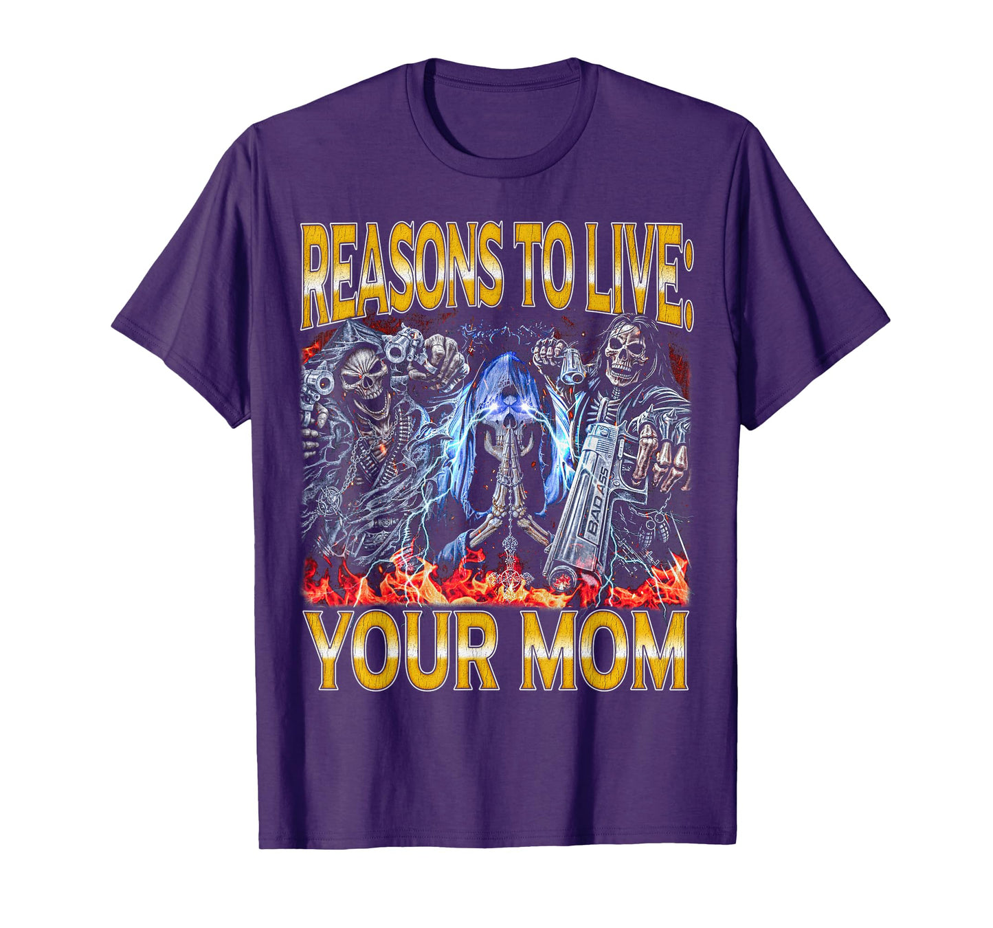 Your Mom - Edgy Skeleton Bootleg Hard Skeleton Meme T-Shirt