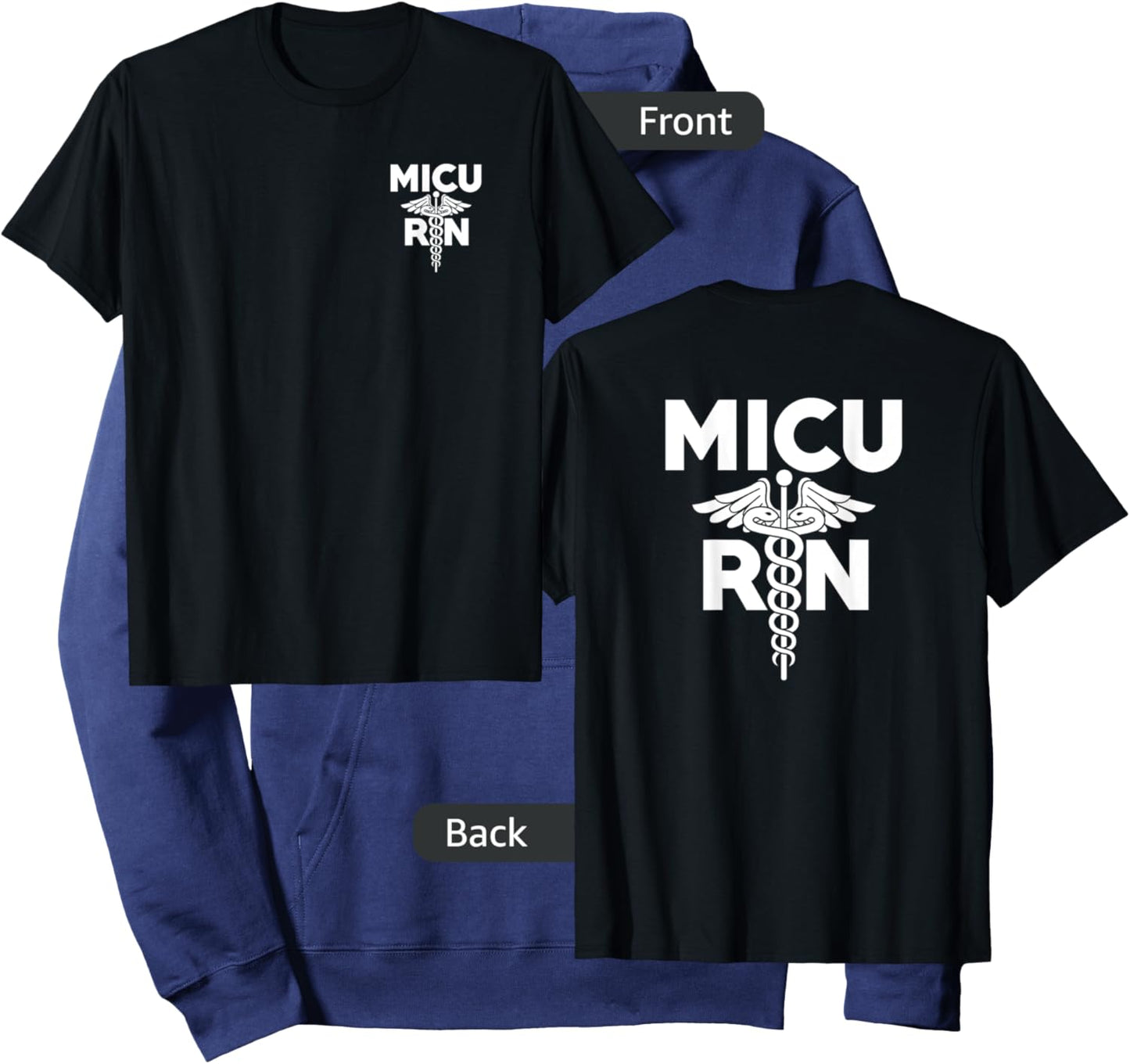MICU Registered Nurse Intensive Care Unit RN Staff Hoodie - Hoodie | Navy