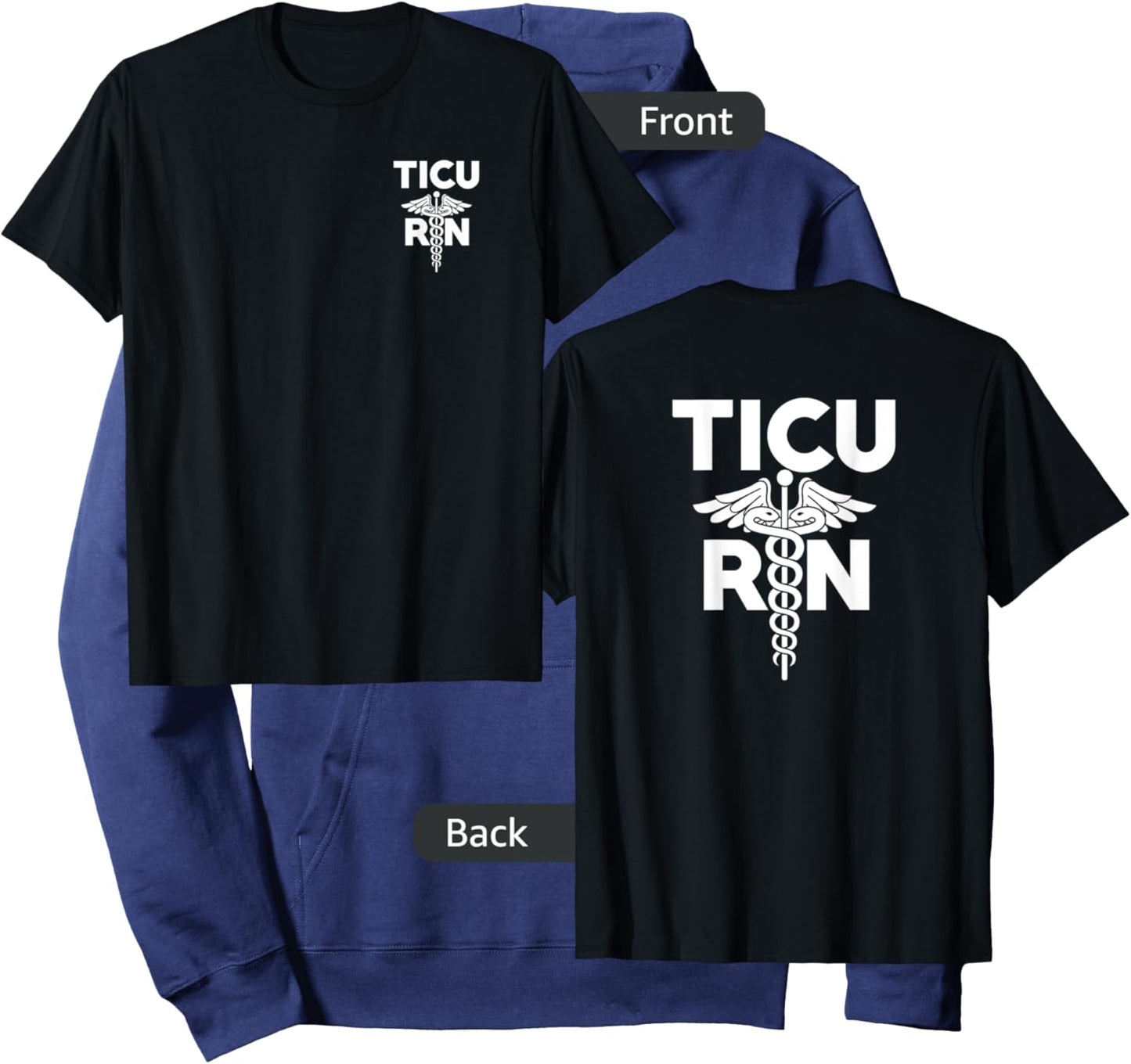 TICU Registered Nurse Intensive Care Unit RN Staff Hoodie - Hoodie | Navy