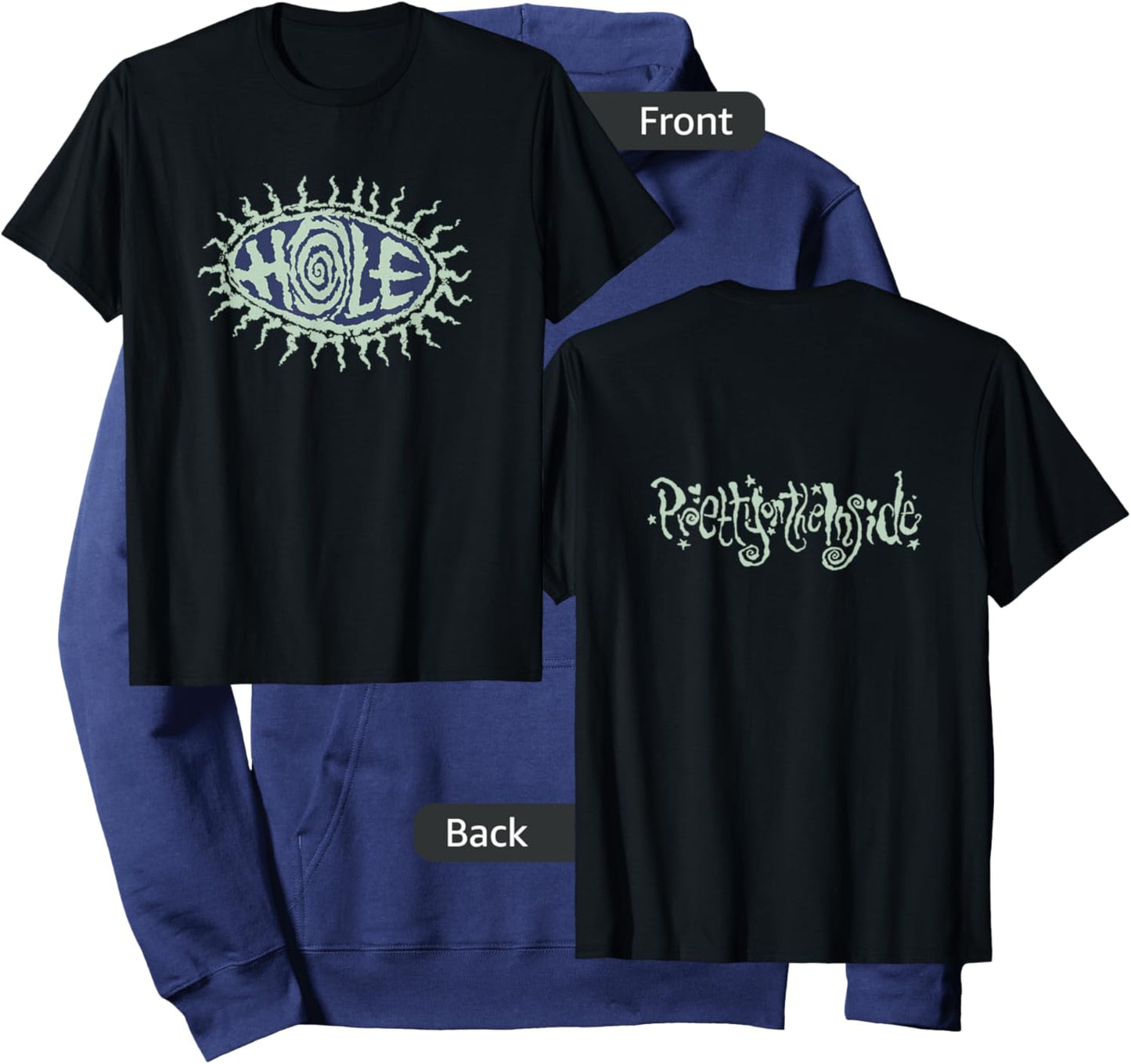 Hole - Eye Ball And Pretty On The Inside Hoodie - Hoodie | Navy