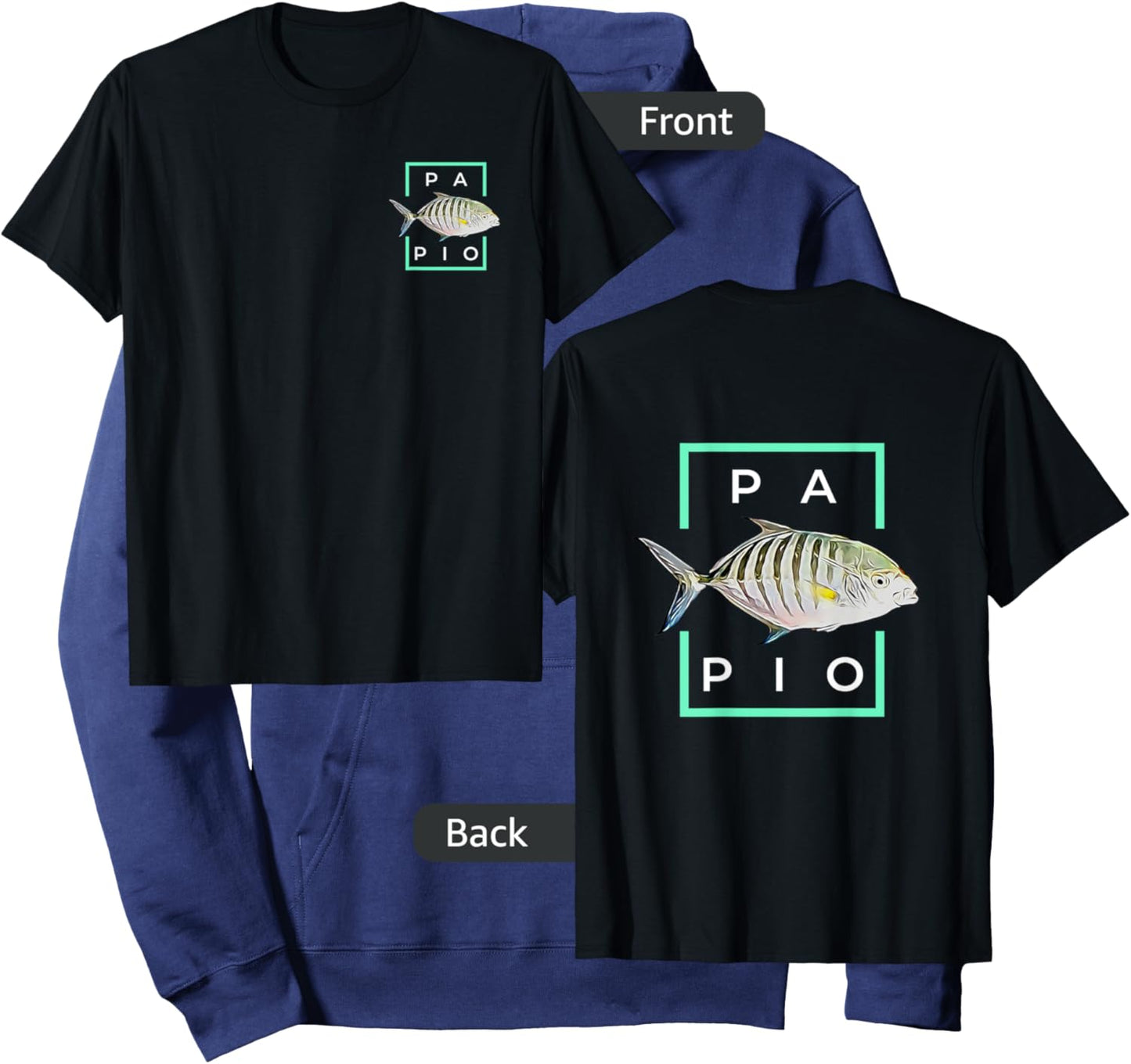 Hawaii Papio Fish Hoodie - Hoodie | Navy