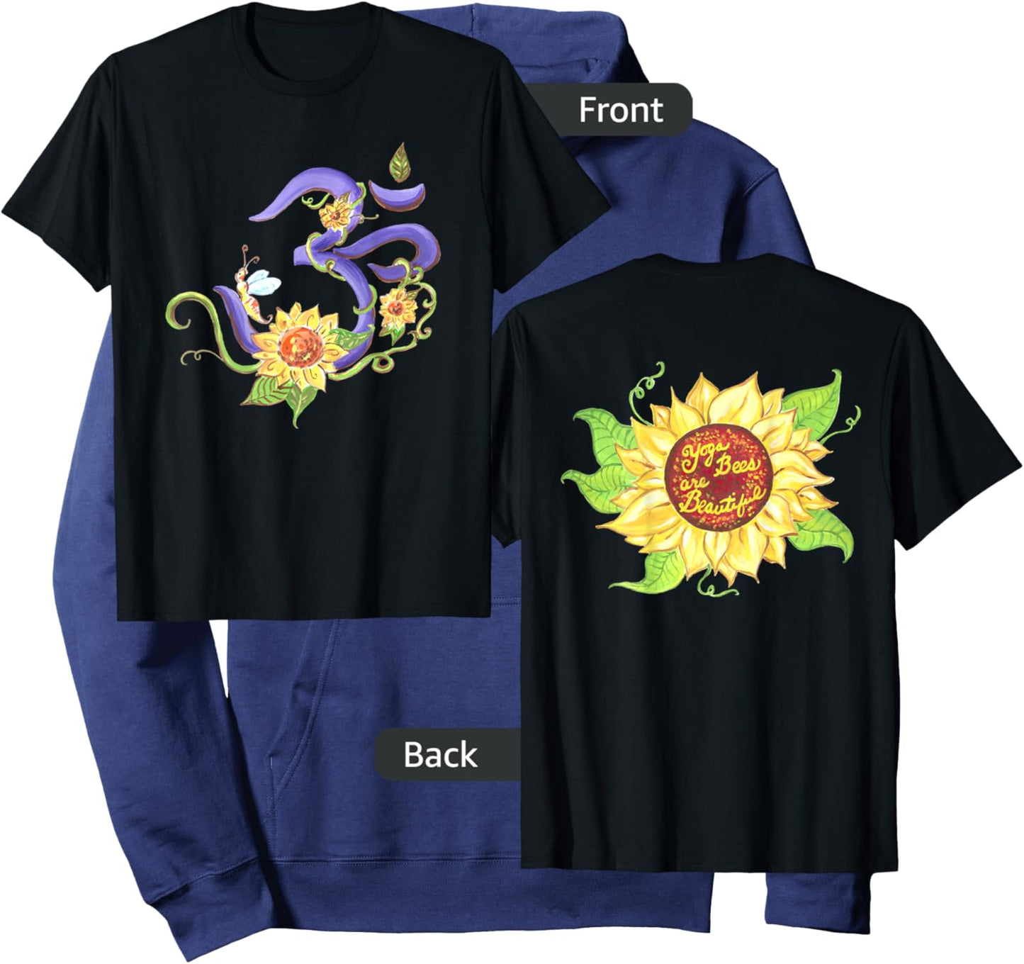 Sunflower Om Hoodie - Hoodie | Navy