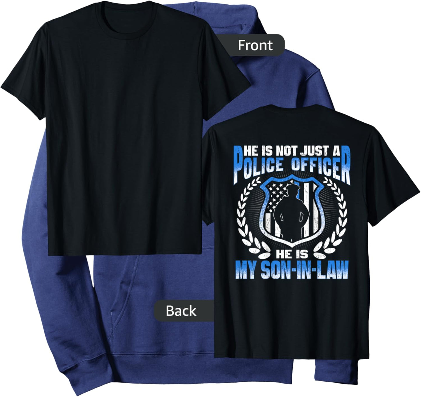 My Son-In-Law Is A Police Officer Proud Police Parent-In-Law Hoodie - Hoodie | Navy