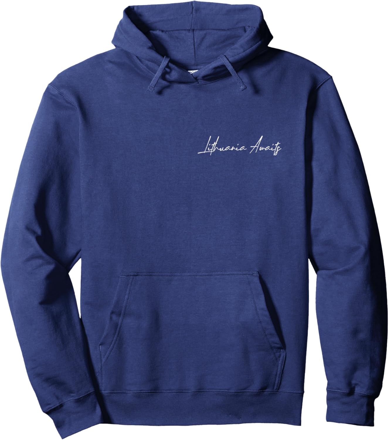 Lithuania Awaits - Lithuanian Left Chest Logo Hoodie - Hoodie | Navy