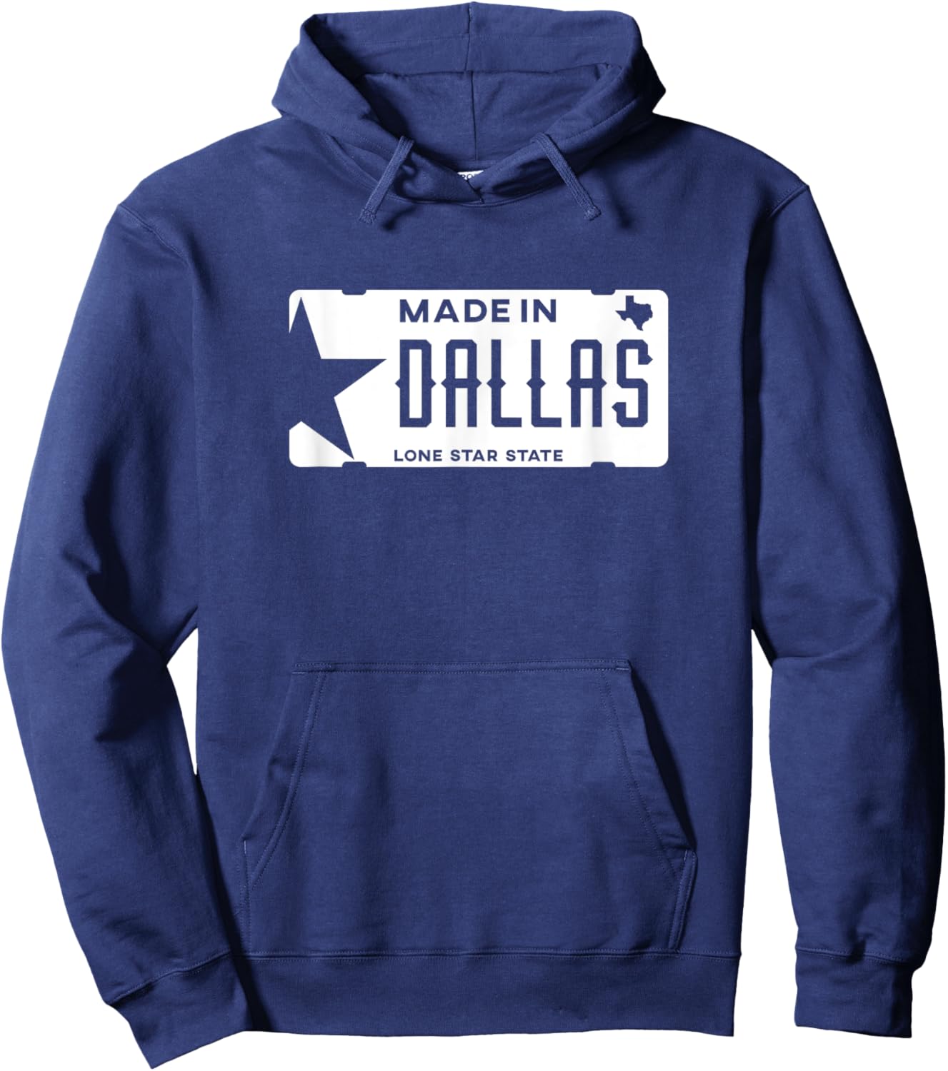 Made in Dallas Texas The Big D Born and Bred Hoodie - Hoodie | Navy