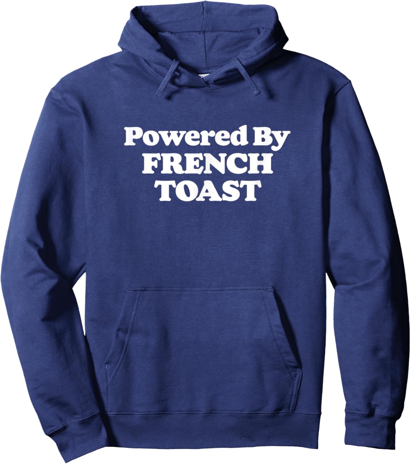 Powered by French Toast! Funny Breakfast Food Foodie Retro Hoodie - Hoodie | Navy